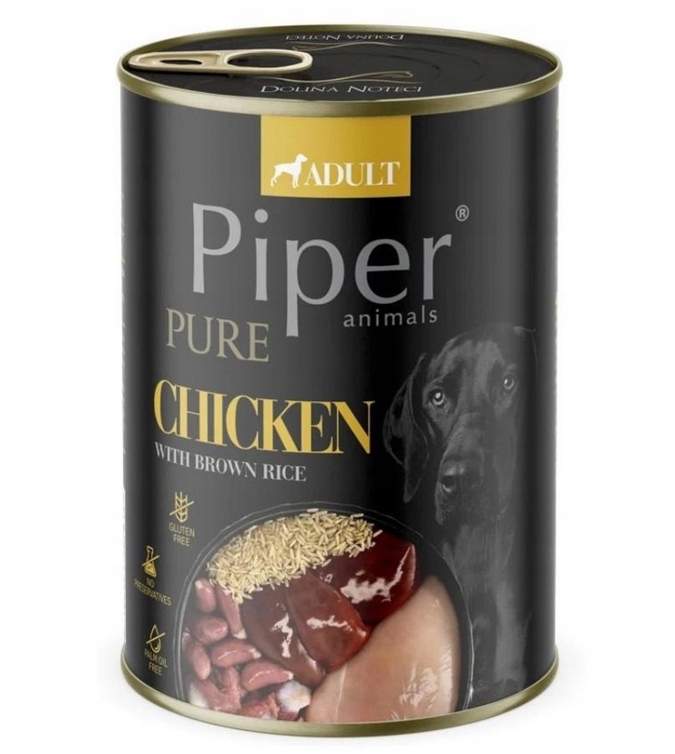 Mokra karma dla psa Piper Pure kurczak z ryżem brązowym 400 g – zdrowe odżywianie dla Twojego pupila