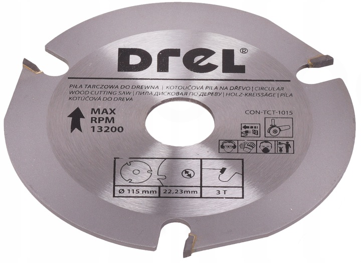 Unikalna konstrukcja tarczy pilarskiej Drel CON-TCT-1015