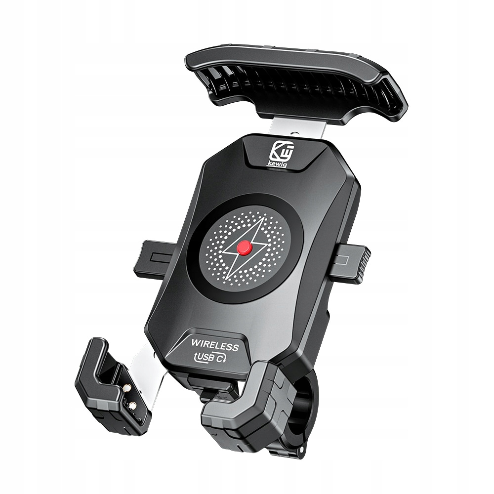 Uchwyt motocyklowy na telefon z ładowarką indukcyjną i szybką USB-C - R15W-PD