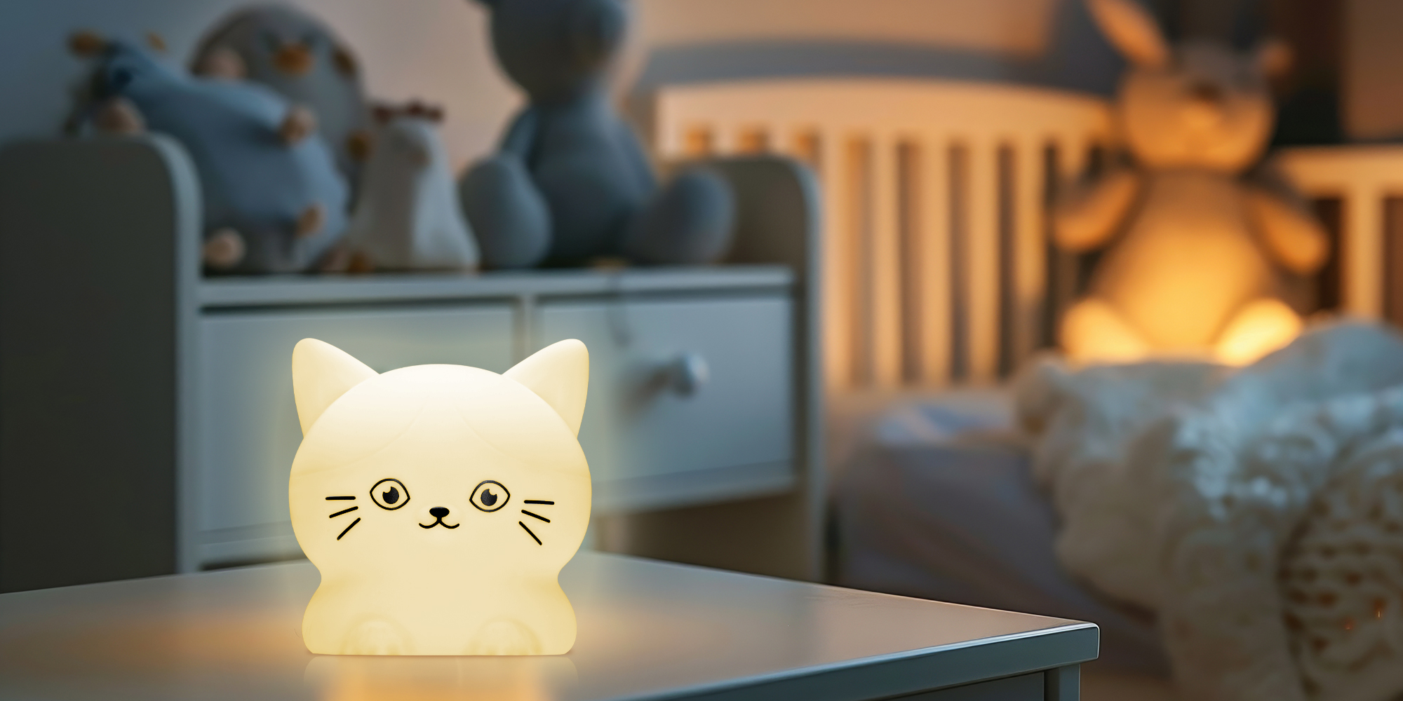 width=100% Lampka silikonowa Redleaf Silly Cat