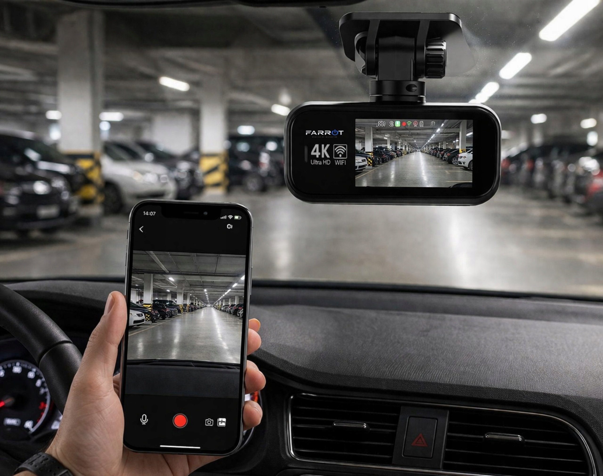Samochodowy 4K UHD przód WIFI GPS tył Full HD kamera auto – Twoje bezpieczeństwo na drodze