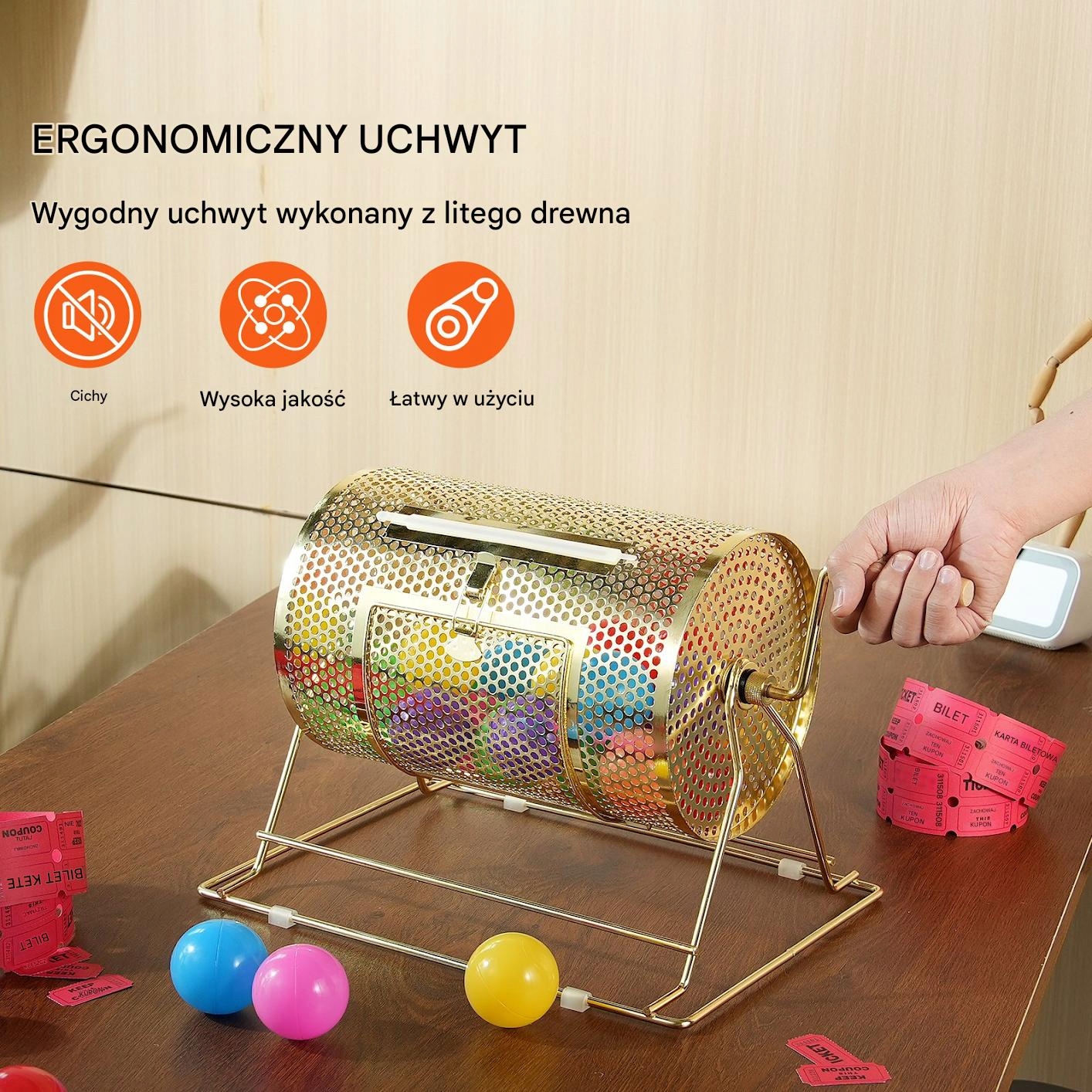 Komfort użytkowania – Drewniany uchwyt dla płynnego obracania