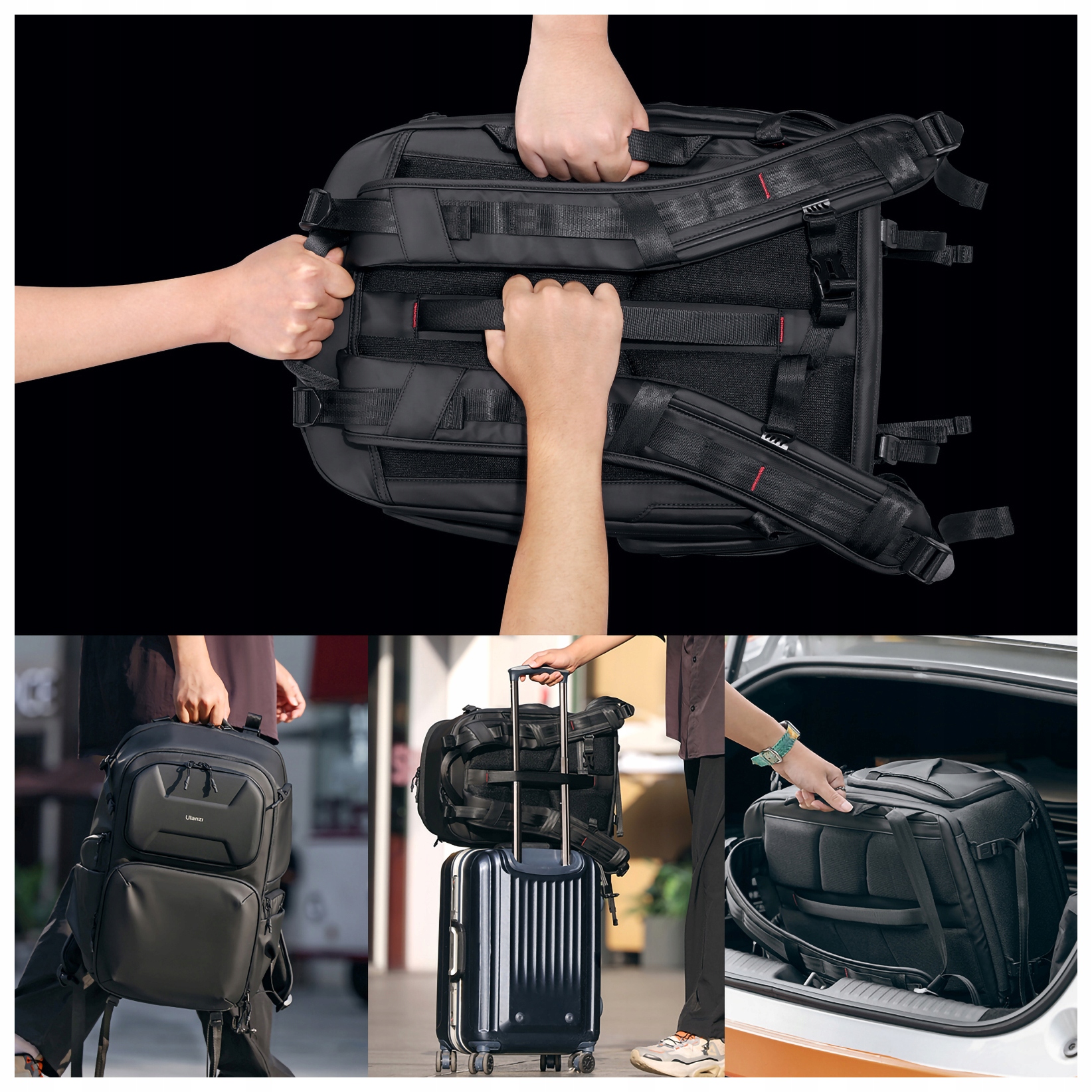 Komfortowy system noszenia z regulowanymi paskami