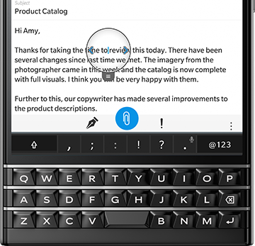 Touch-enabled BlackBerry Passport keyboard