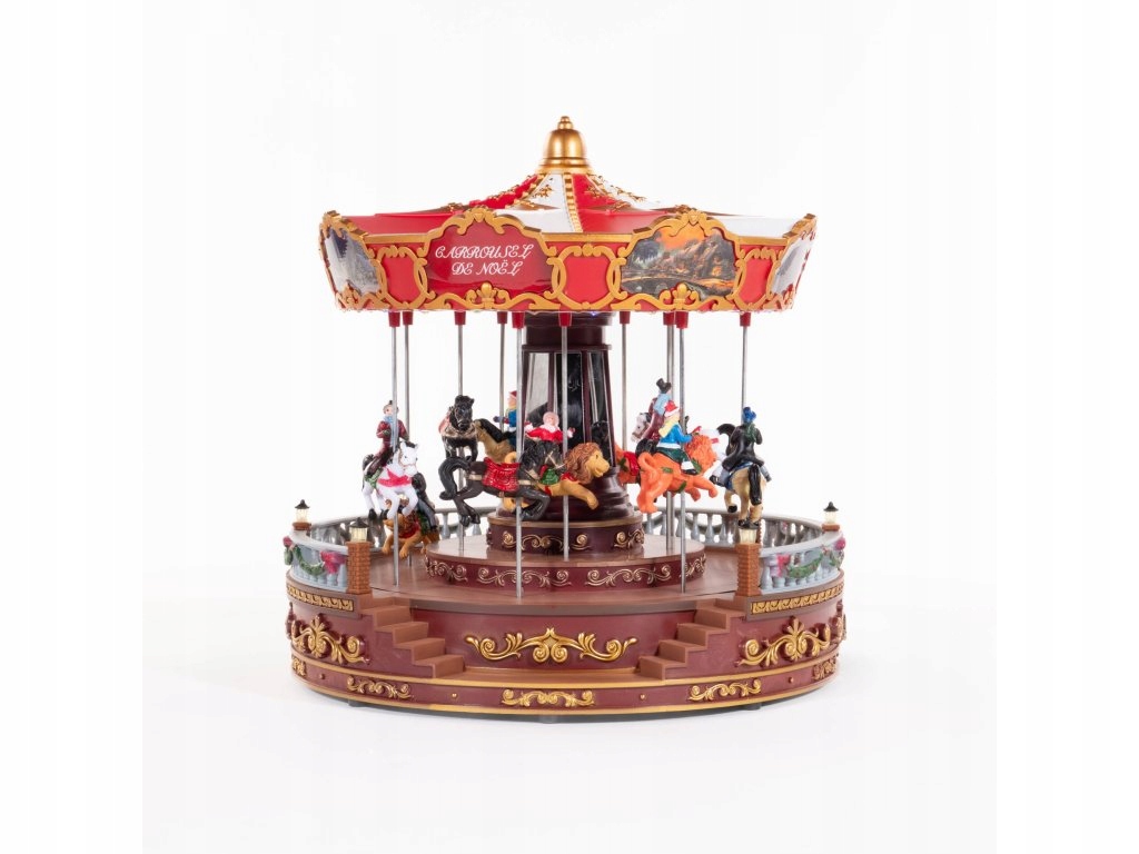 Dekoracja świąteczna Fééric Lights and Christmas – Karuzela z oświetleniem i muzyką 31 cm