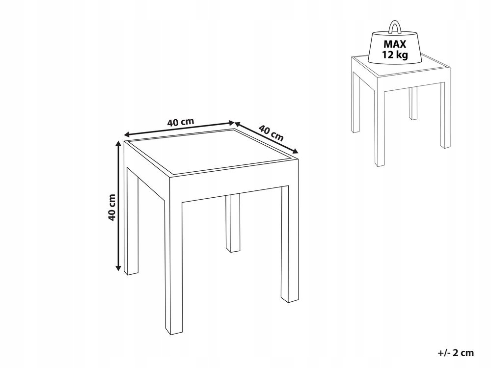 Idealny jako stolik kawowy lub podstawka
