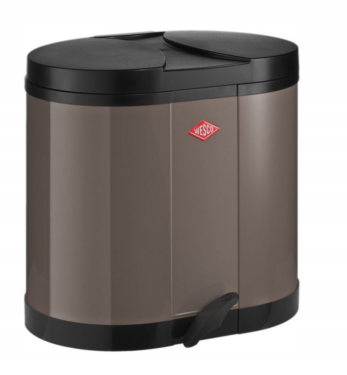 Kosz na śmieci ciepły szary 2x15l BETA Wesco – Elegancja i funkcjonalność w Twojej kuchni