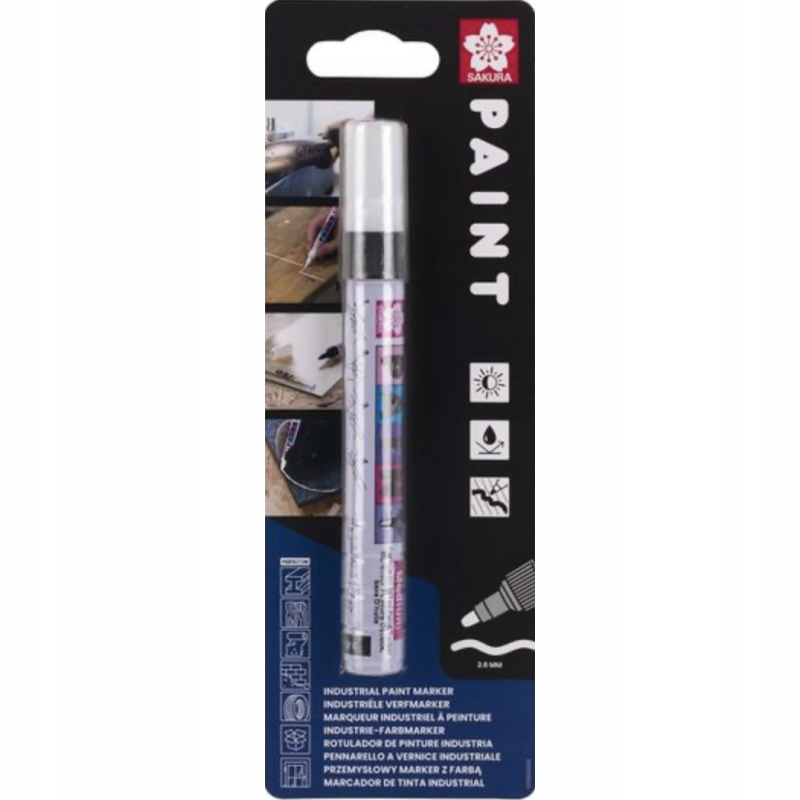 Marker Paint ze średnią czarną końcówką 2 mm Sakura – Idealny do różnych powierzchni