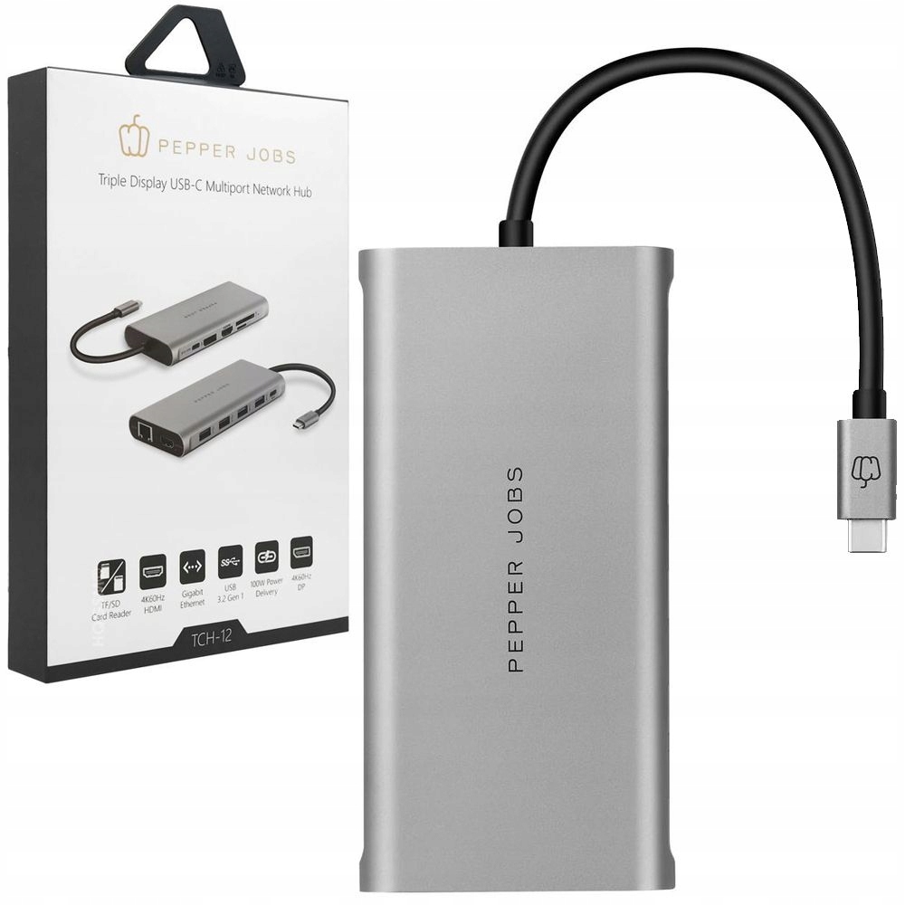 Pepper Jobs - TCH-12 Adapter USB-C 12w1 – Twoje centrum łączności