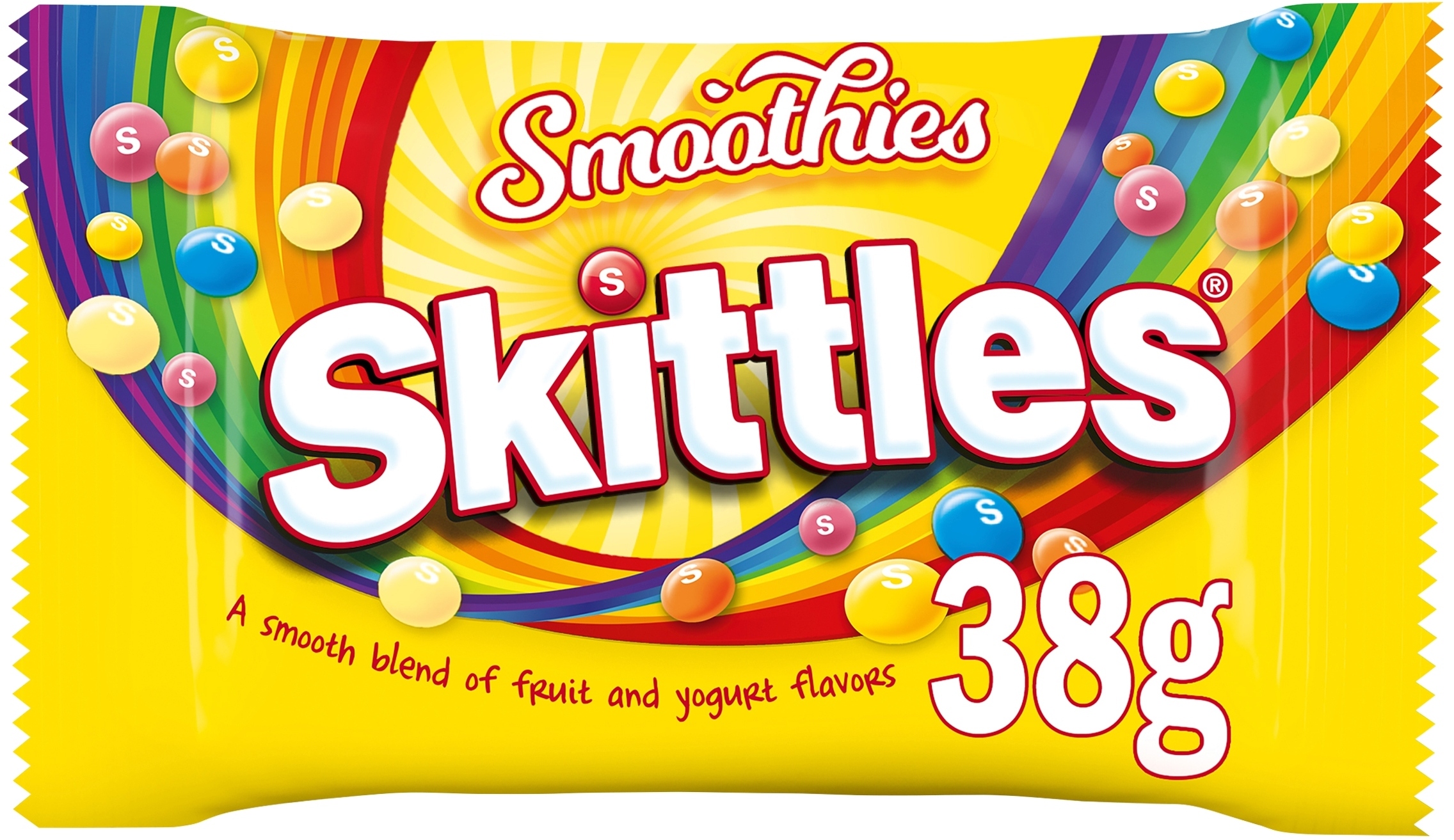 Skittles Smoothies Cukierki do żucia 38 g – Kolorowe smakołyty pełne owocowych smaków