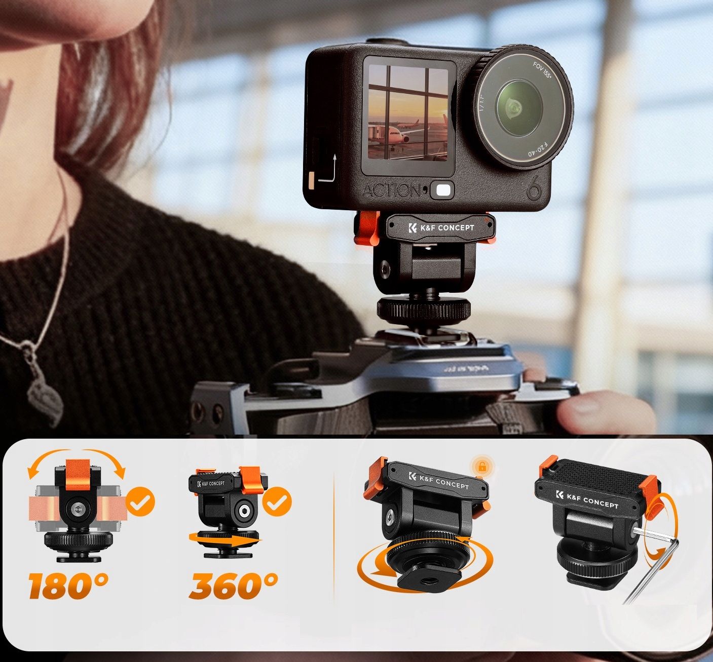 Magnetyczna Szybkozłączka Uchwyt Do DJI Osmo Action 6 / Nano – Szybki i bezproblemowy montaż