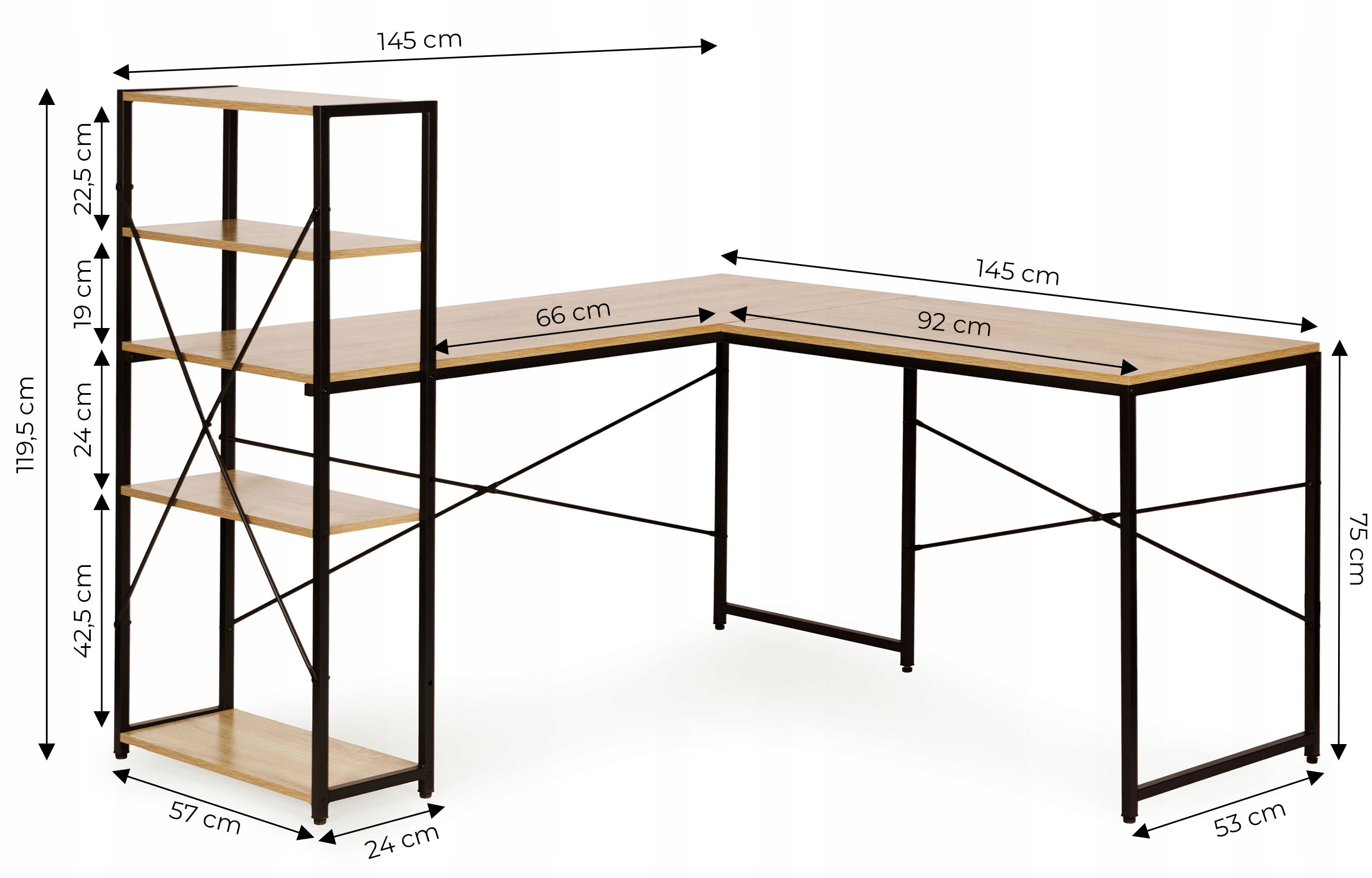 Wytrzymała konstrukcja z metalowymi nogami