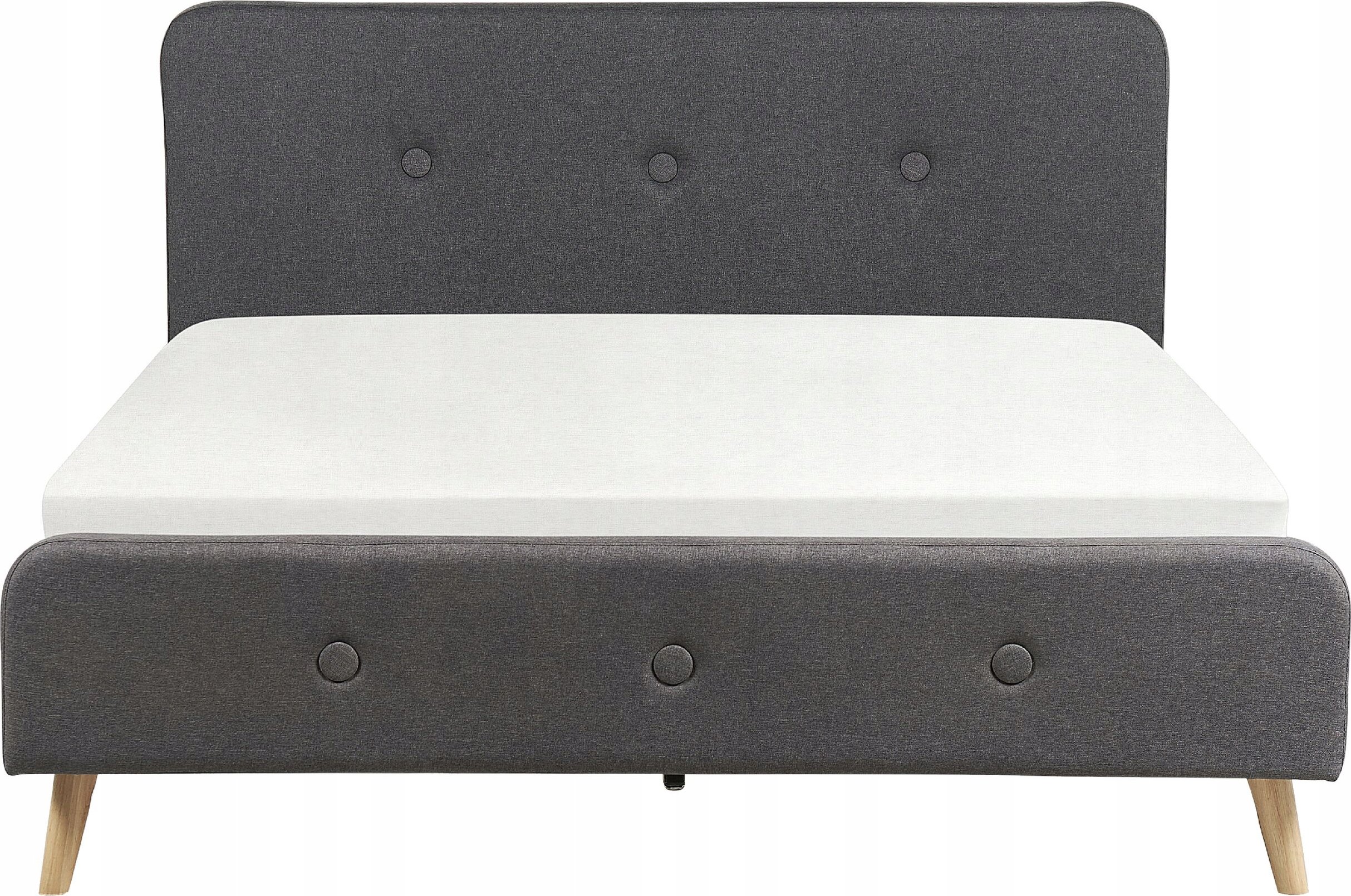 Łóżko tapicerowane 160 x 200 cm ciemnoszare RENNES II – Elegancja i komfort w Twojej sypialni