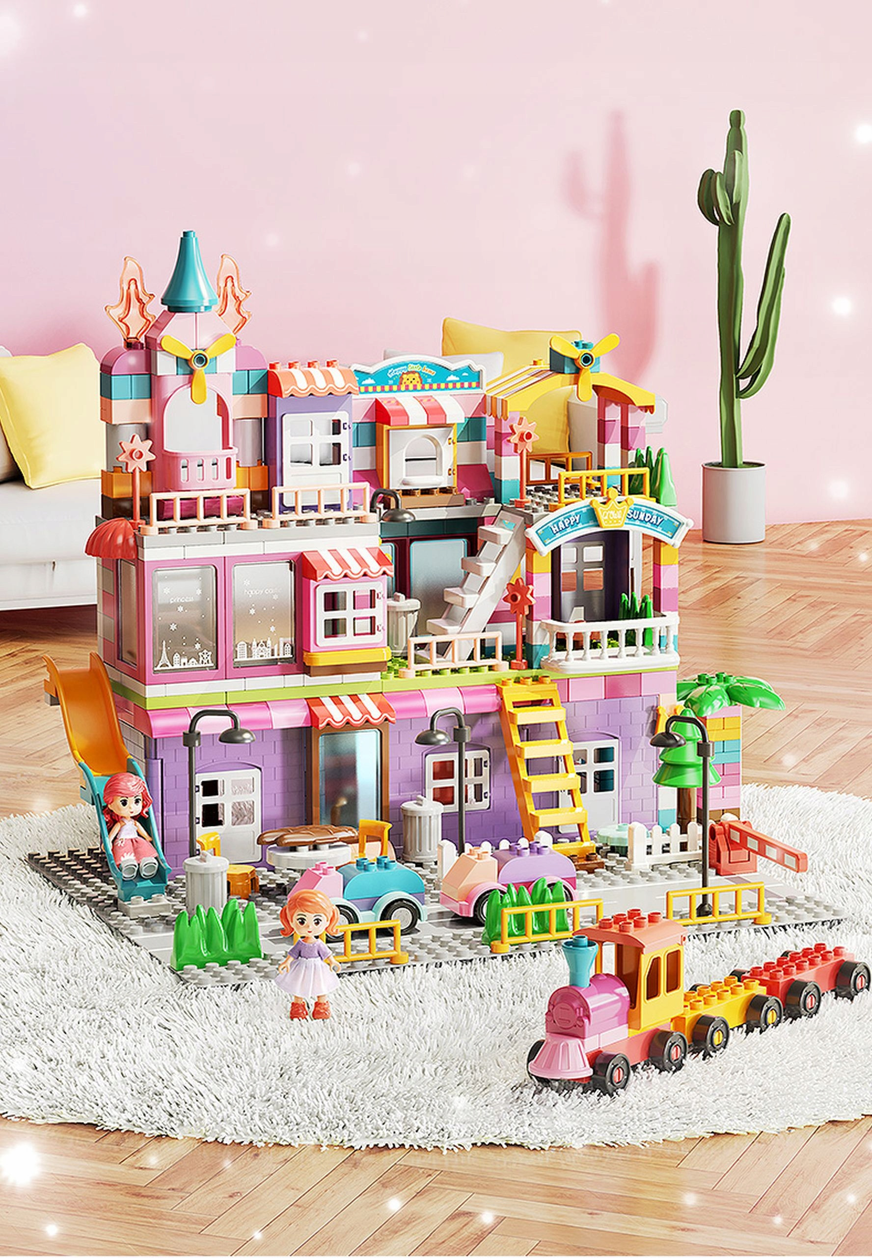 Klocki konstrukcyjne Willa dziewczęca 400 elementów – Twórz i baw się!