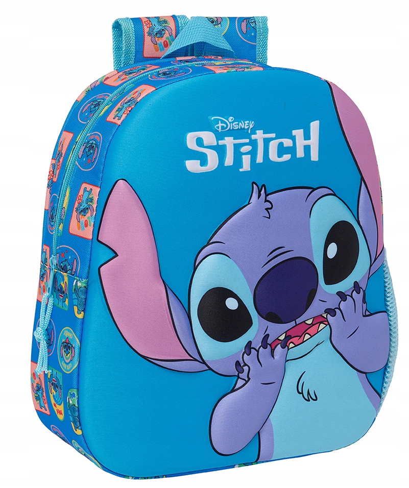 Plecak do przedszkola dziecięcy Stitch 3D duży niebieski – idealny towarzysz dla Twojego malucha