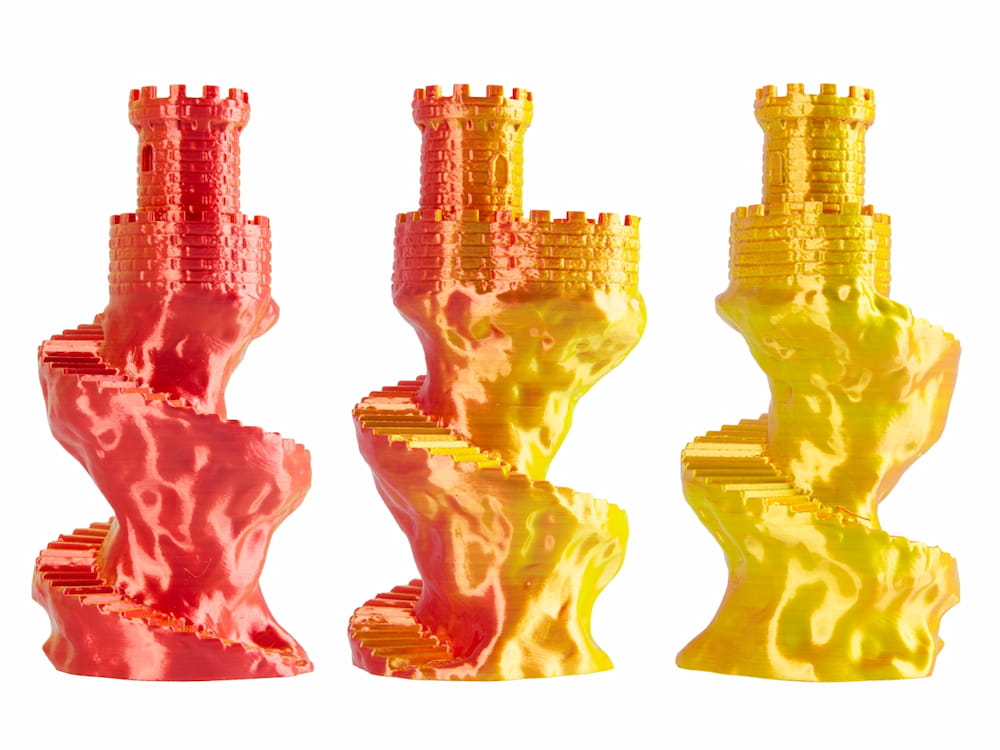 Efekt zmiany kolorów – Unikalne przejścia barw w jednym filamencie