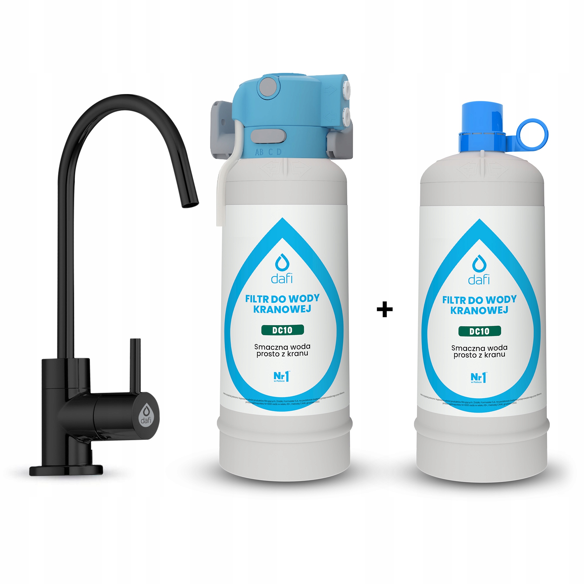 System filtrujący Dafi FLOW COMFORT 2x Filtr DC10 + kran ALTO czarny – Czysta i smaczna woda w Twoim domu