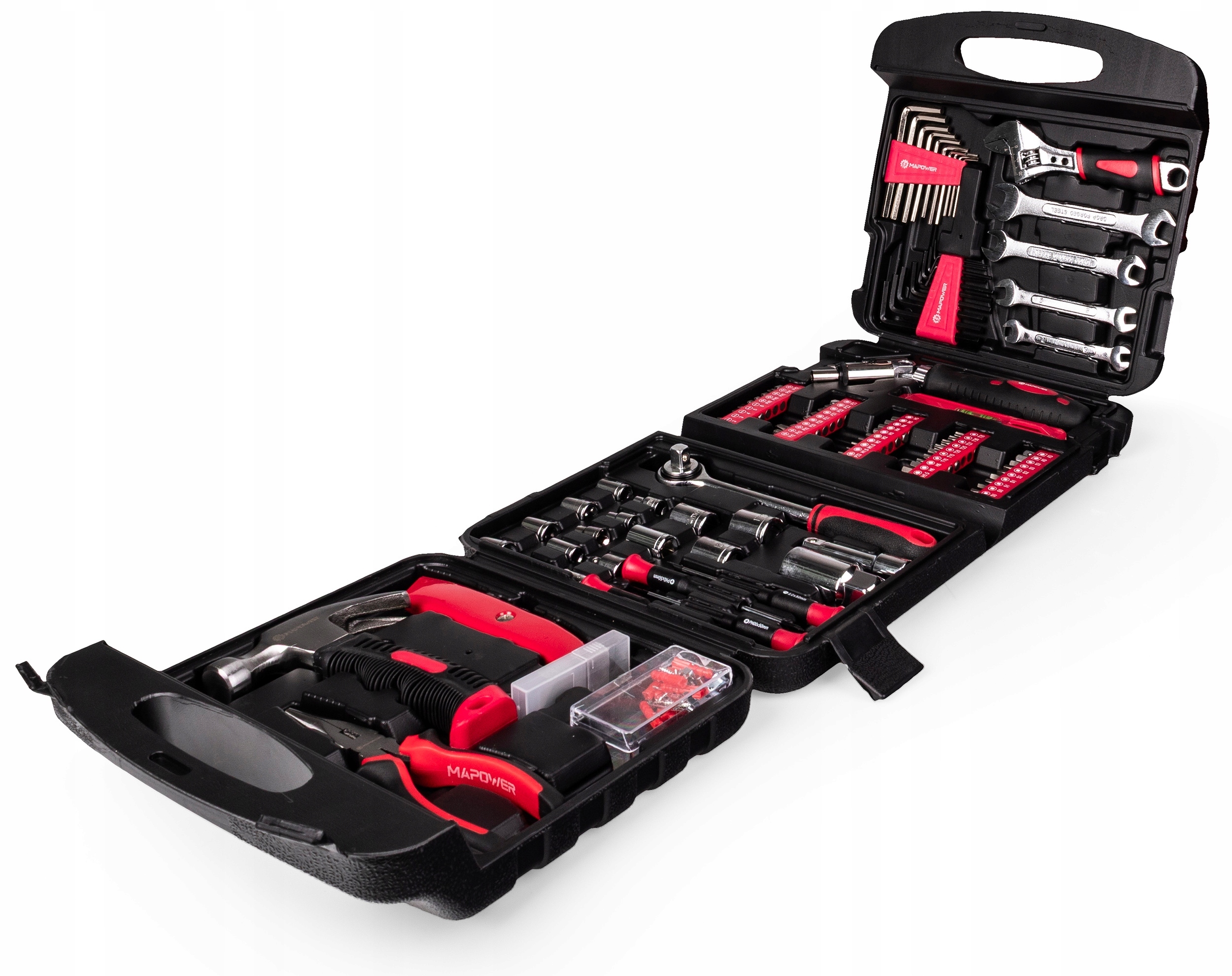 Zestaw Narzędzi Kluczy Walizka Narzędziowa CRV Nasadki Bity 165 Ele MAPOWER – Niezbędnik każdego majsterkowicza