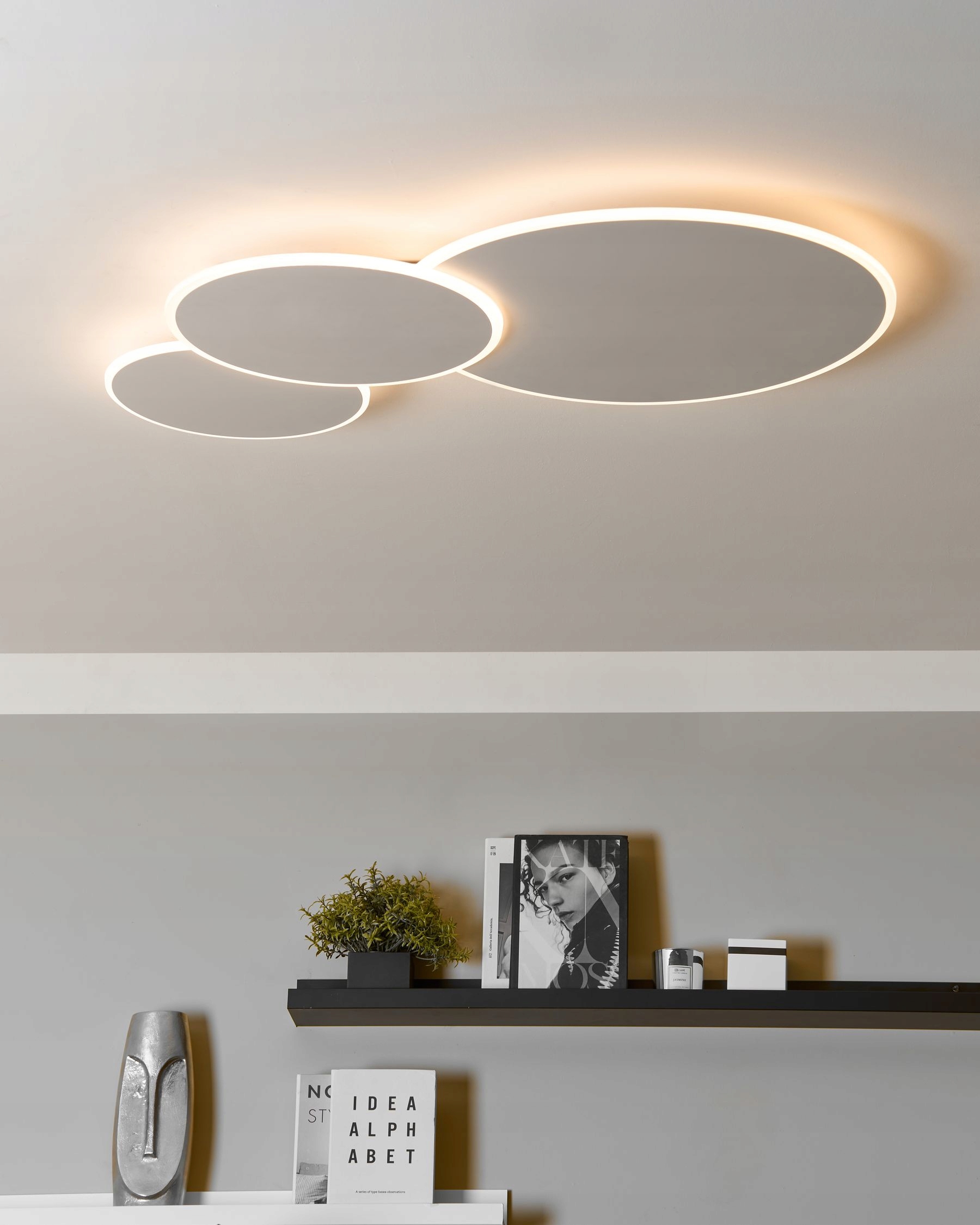 LED GABRIK Ze ściemniaczem metal biały – Nowoczesne oświetlenie do Twojego domu