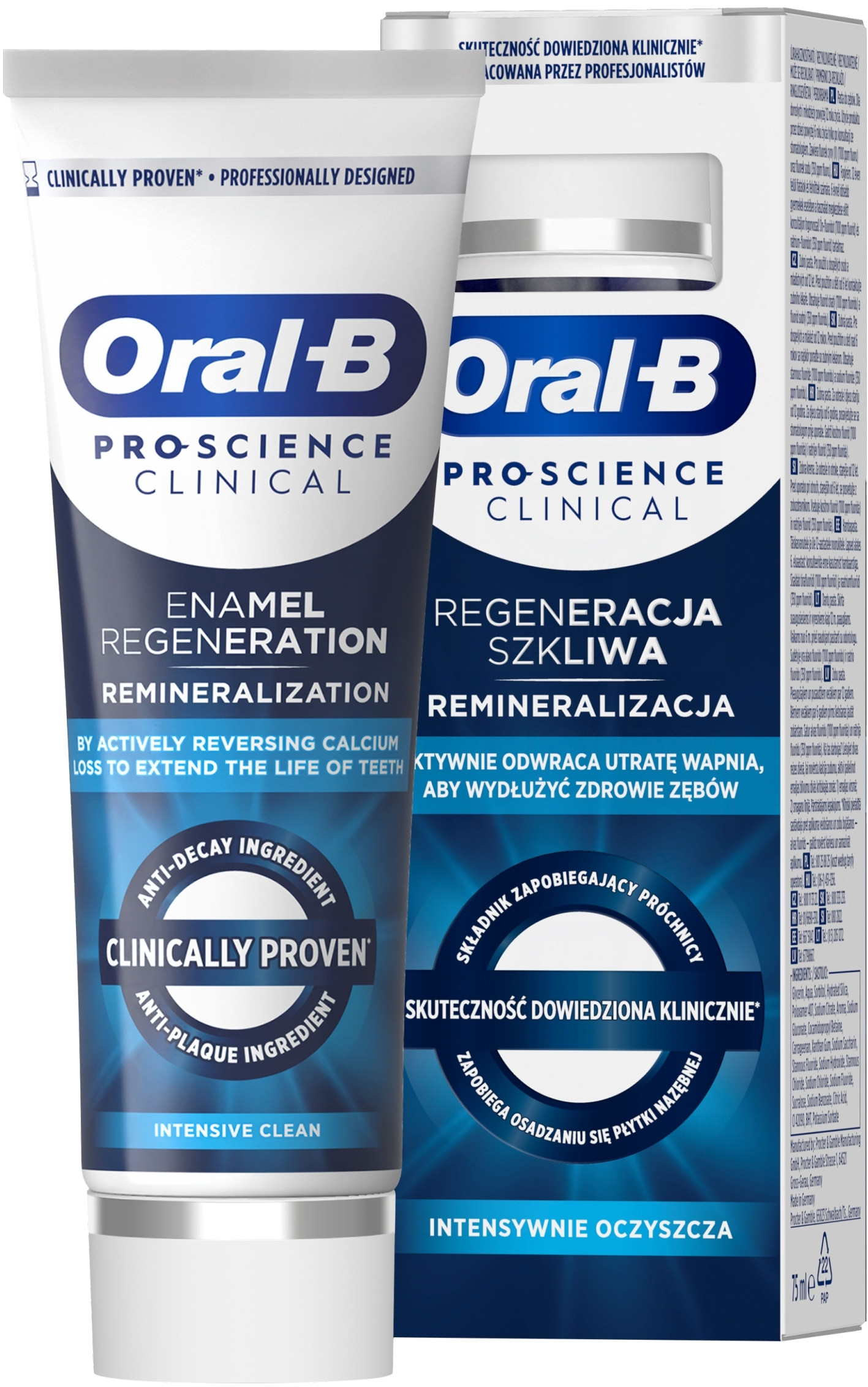 Pasta do zębów ORAL-B Pro-Science Clinical Enamel – Intensywne czyszczenie i remineralizacja