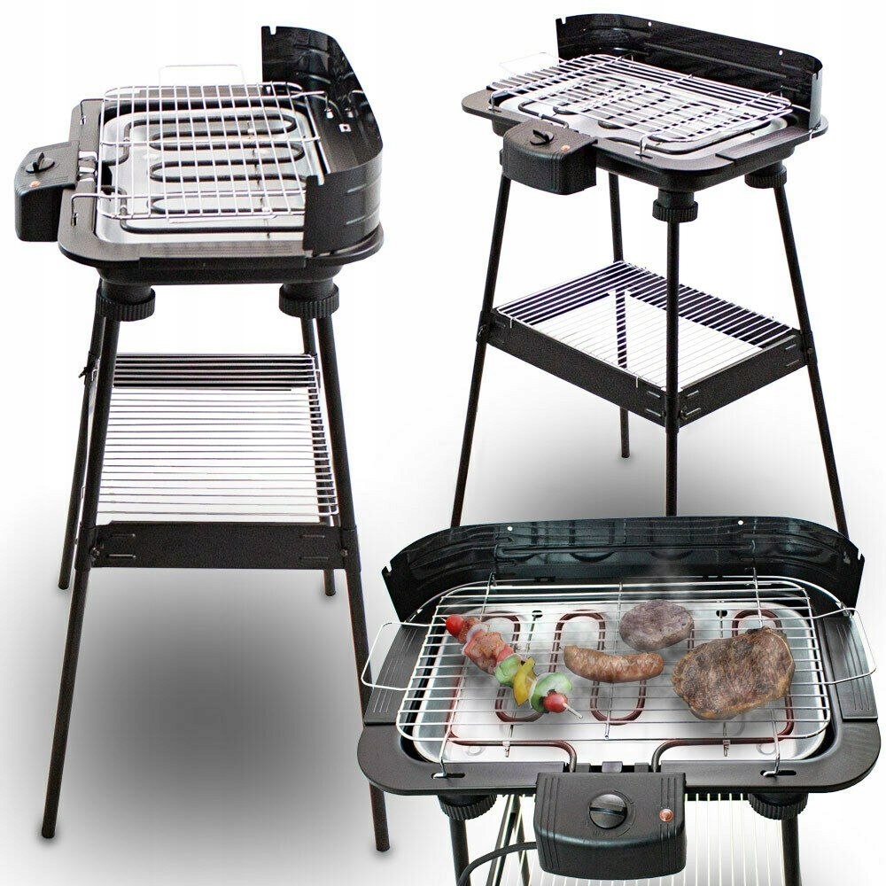 Elektryczny Grill Balkonowy na taras Wolnostojący 2200W Ogrodowy stołowy – Idealny do Twojego ogrodu