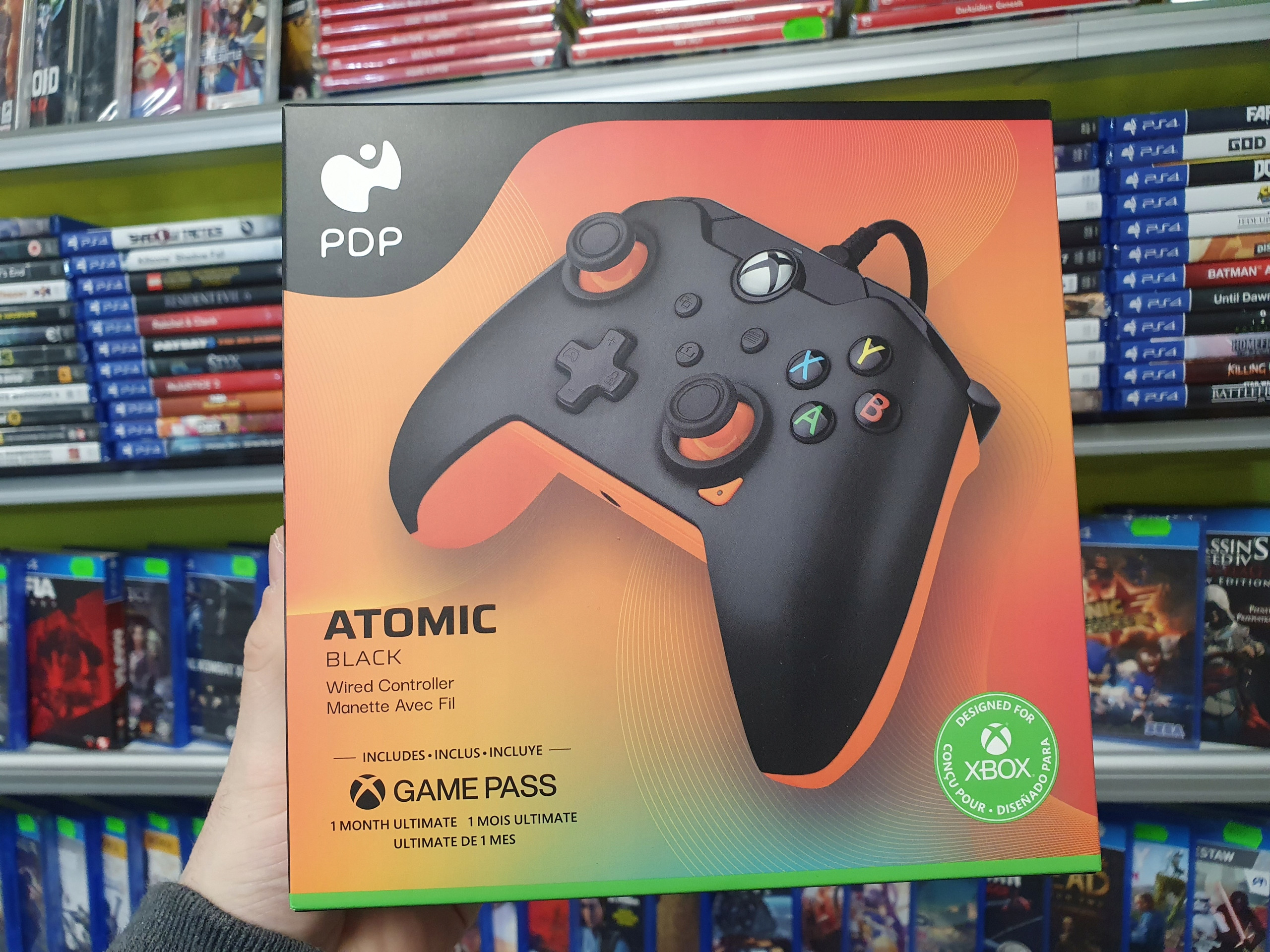 Pad przewodowy PDP PDP XS – Atomic Black – Idealny kontroler do gier