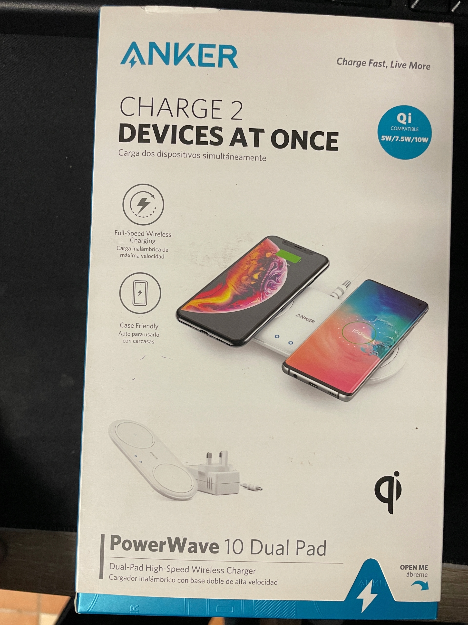 Ładowarka indukcyjna Anker Power Wave 10 Dual Pad – Wydajne ładowanie dla dwóch urządzeń