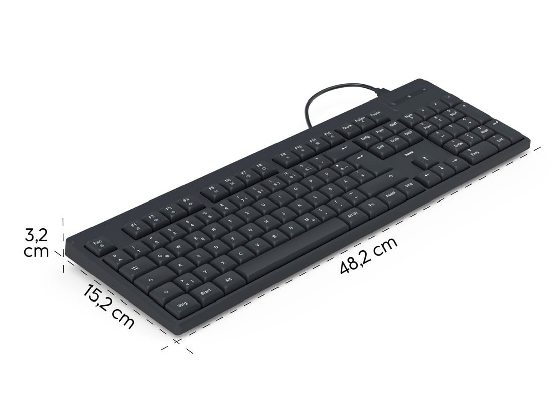 Klawiatura przewodowa z wymiennym kablem USB-C