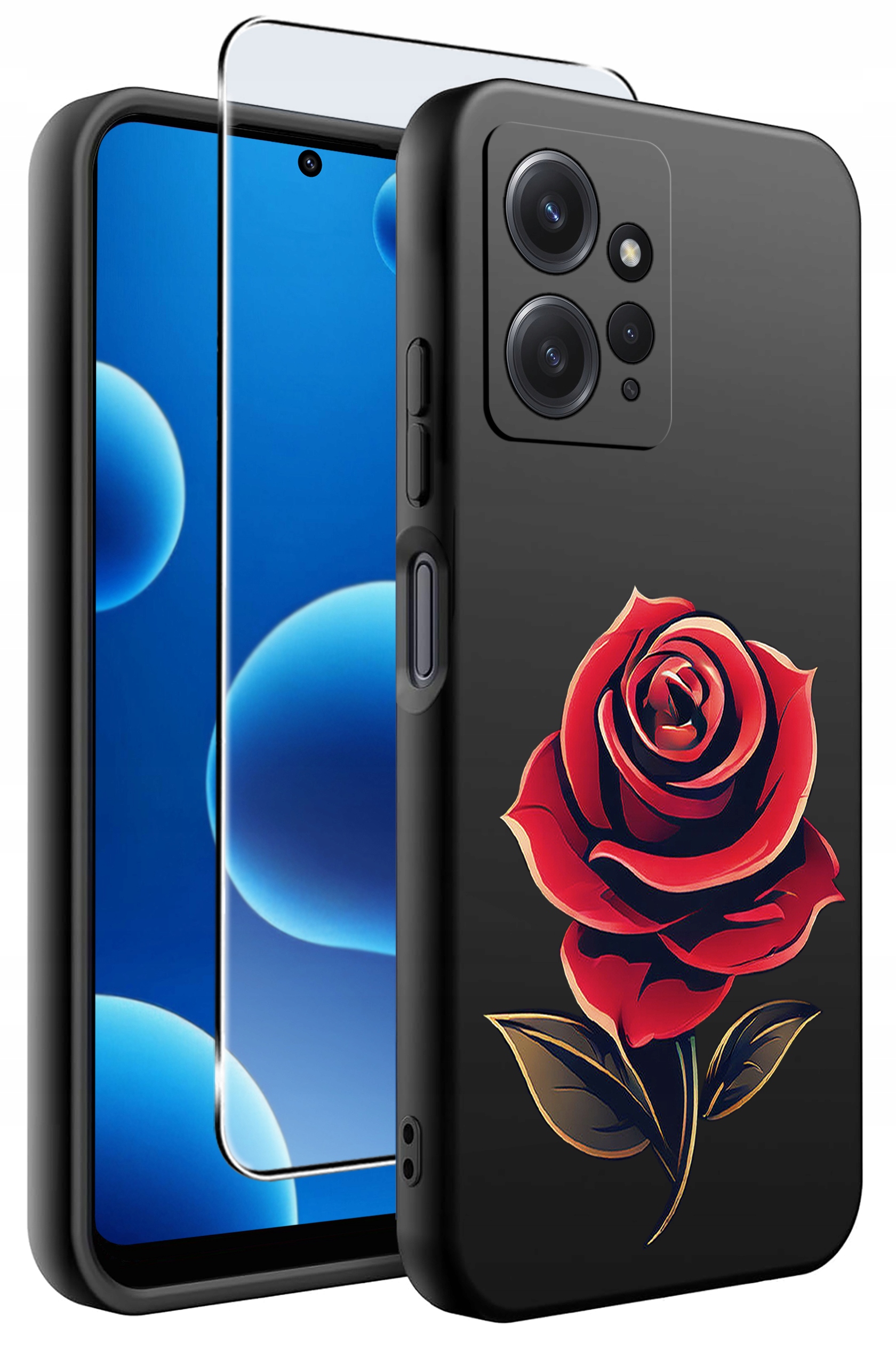ETUI do Xiaomi Redmi Note 12 4G | WZORY | SILIKONOWE MATT CASE + SZKŁO HARTOWANE 9H