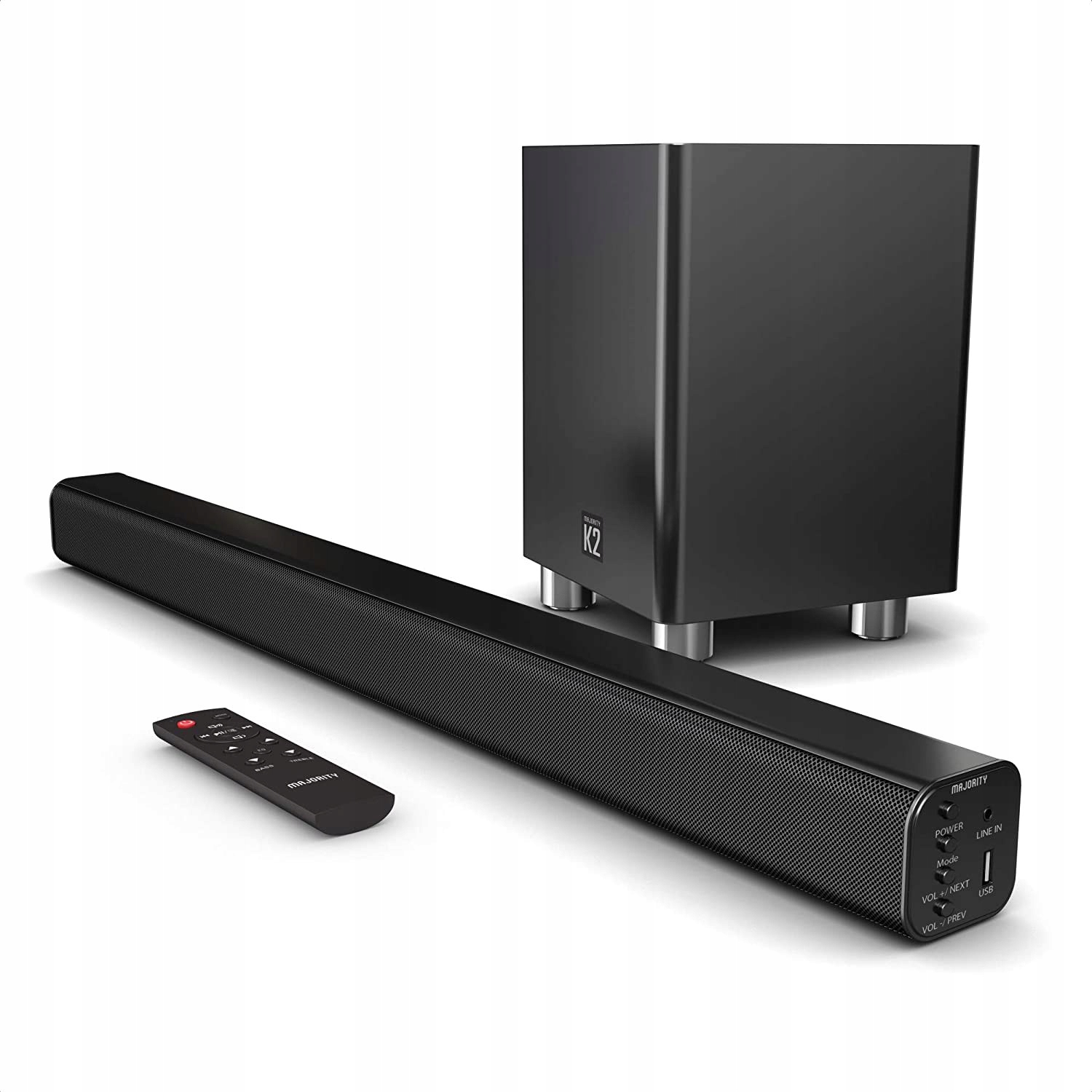 Soundbar Majority K2 – Bezprzewodowy dźwięk w Twoim domu