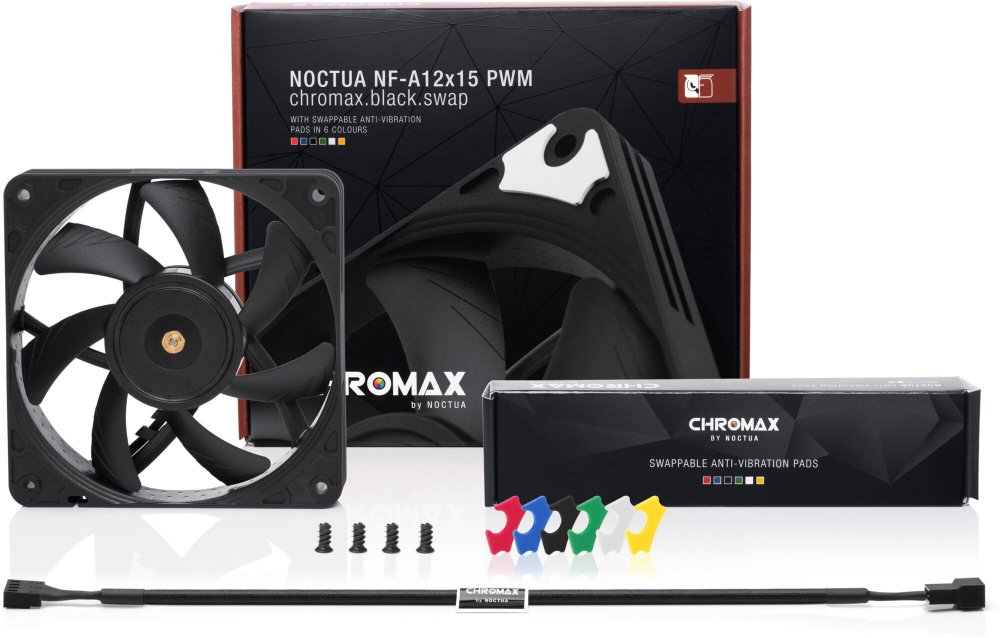 Wentylator Noctua NF-A12x15 PWM Chromax.black.swap – Wydajność i estetyka w jednym