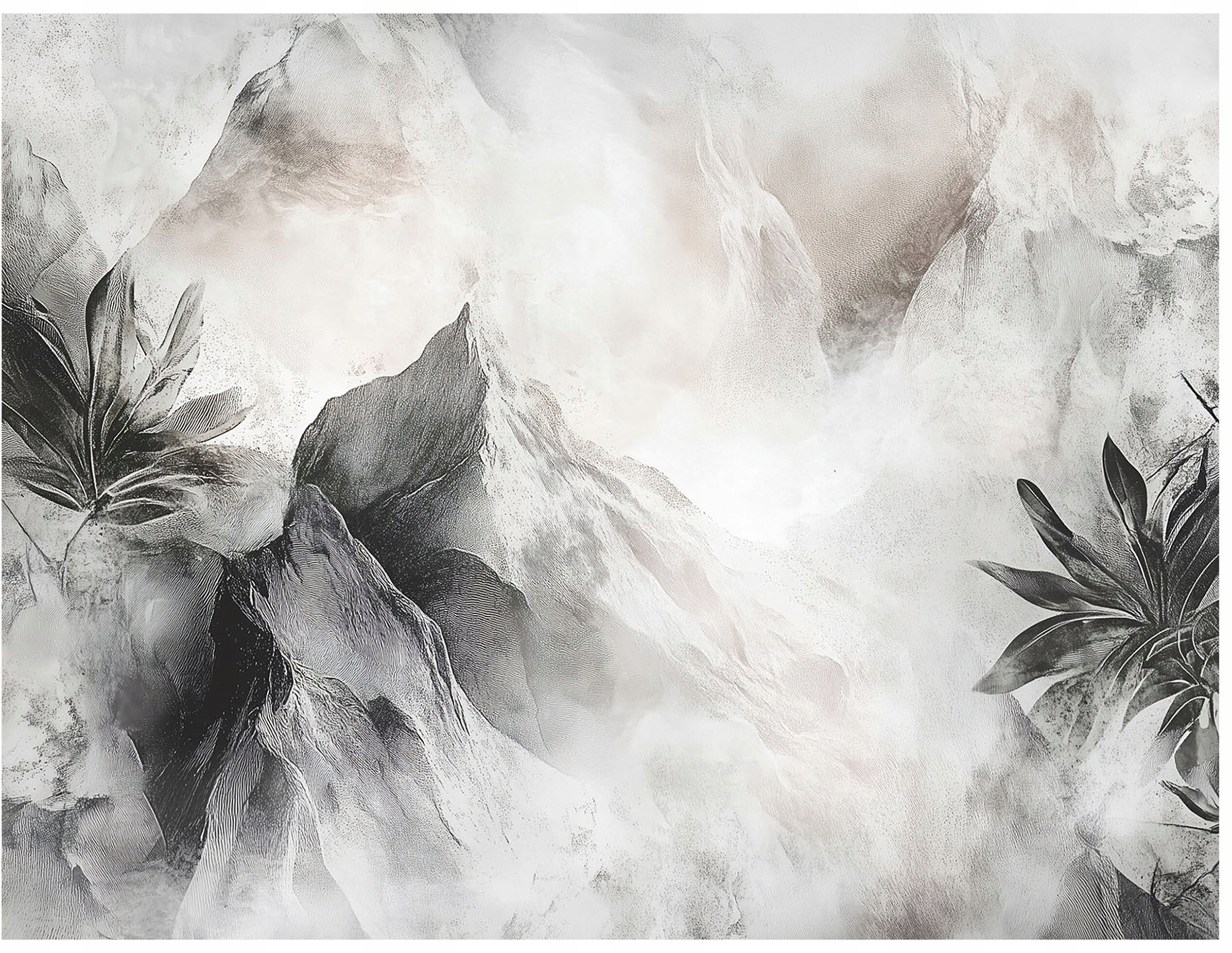 Fototapeta Kwiaty Beton na Flizelinie – Nowoczesna dekoracja do sypialni i salonu