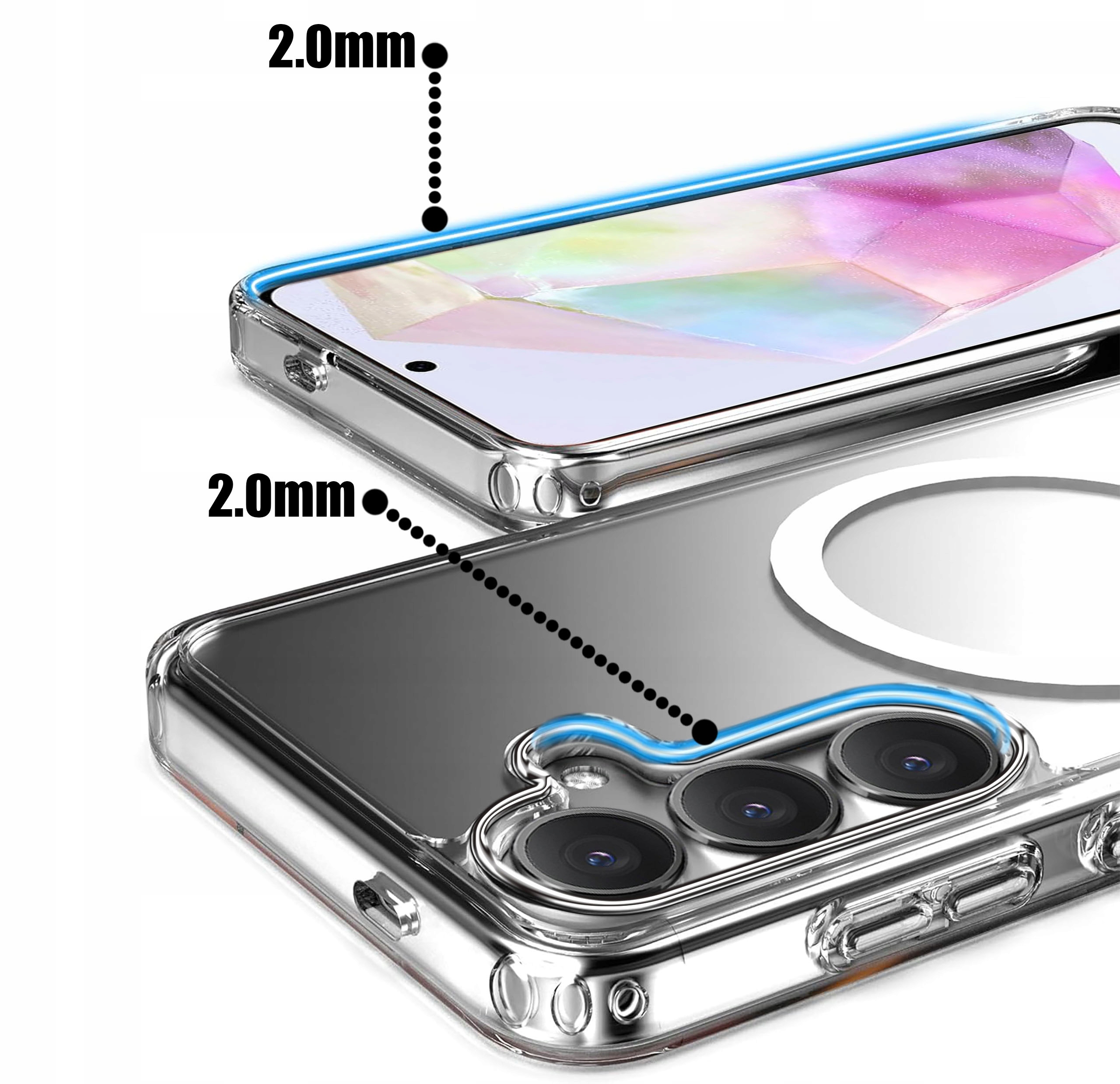 Podwyższone ranty dla lepszej ochrony ekranu