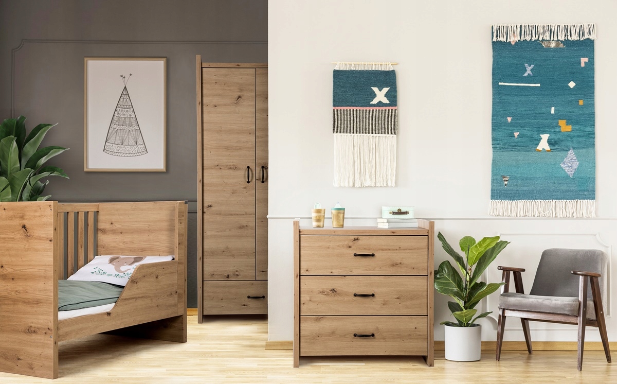 Minimalistyczny design i ciepła kolorystyka dębu