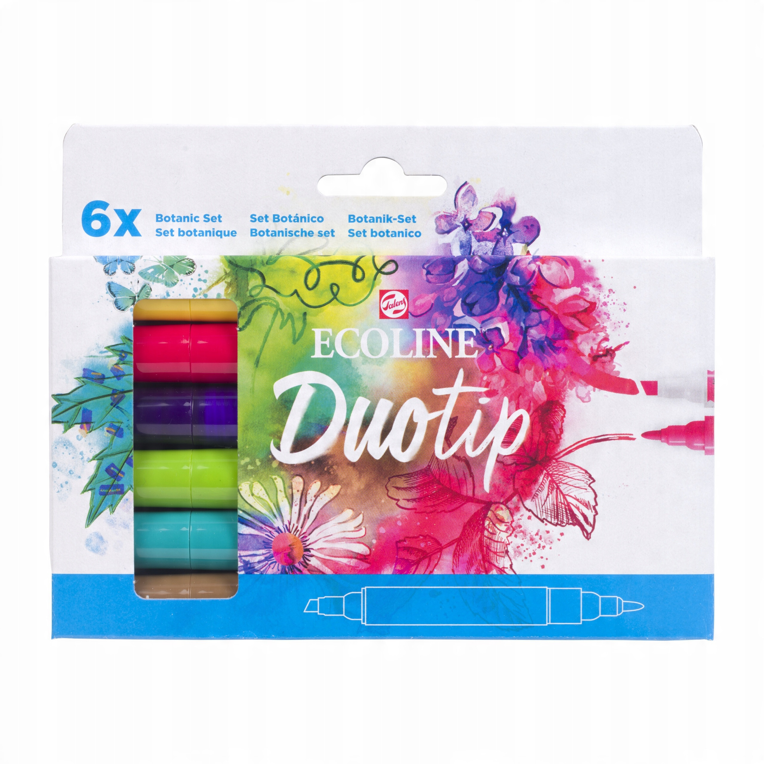 Ecoline Duotip marker set Botanic – Zestaw 6 kolorów do twórczości artystycznej