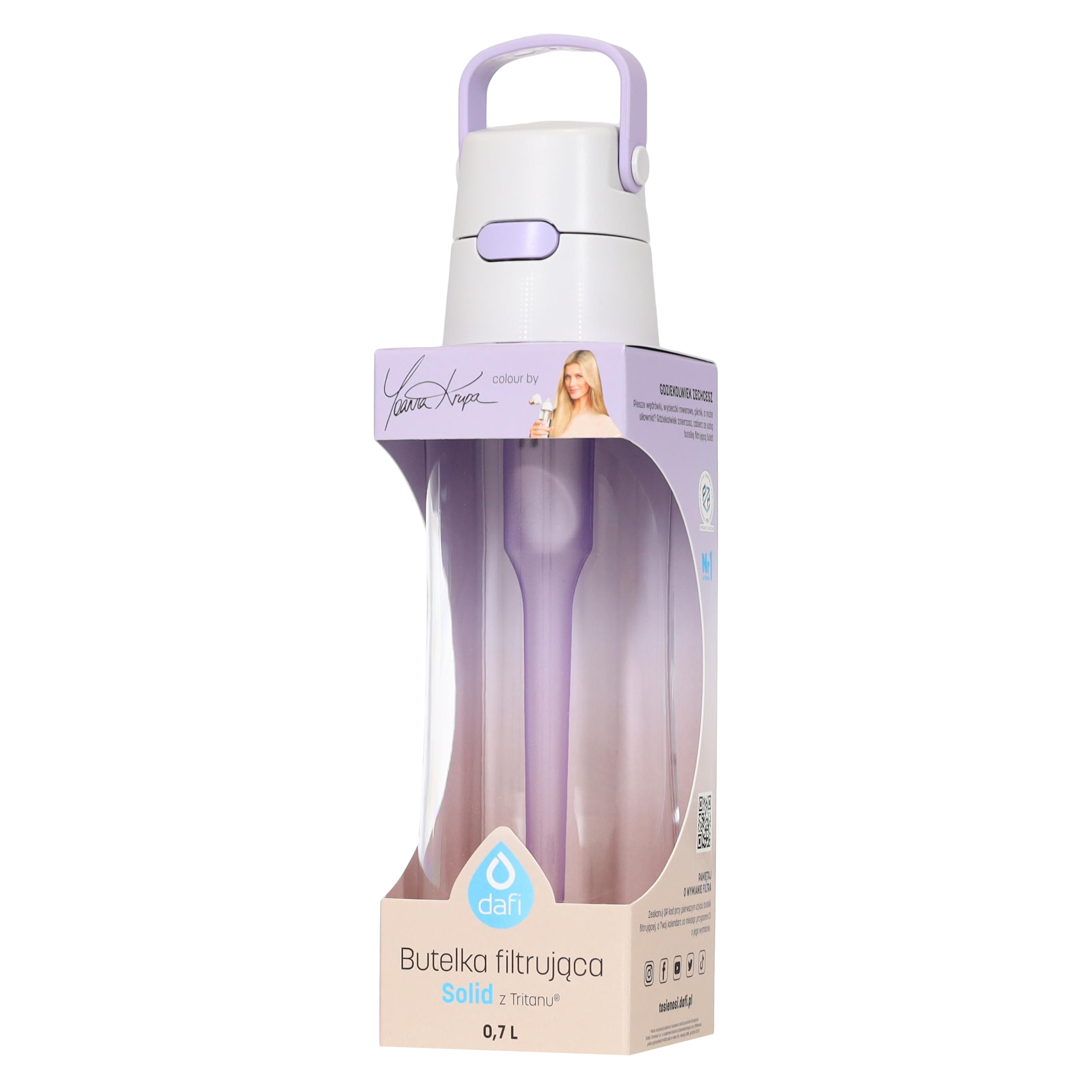 Dafi Butelka filtrująca z filtrem lawenda Dafi Solid 0,7l – Zdrowa woda zawsze pod ręką