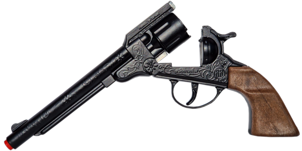 GONHER Hiszpański Metalowy Rewolwer Pistolet Na Kapiszony 8-Strzałowy TOMDORIX