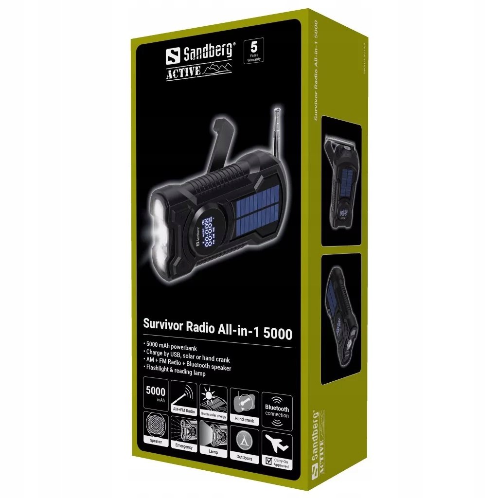 Kompaktowe radio z funkcją powerbanku 5000 mAh