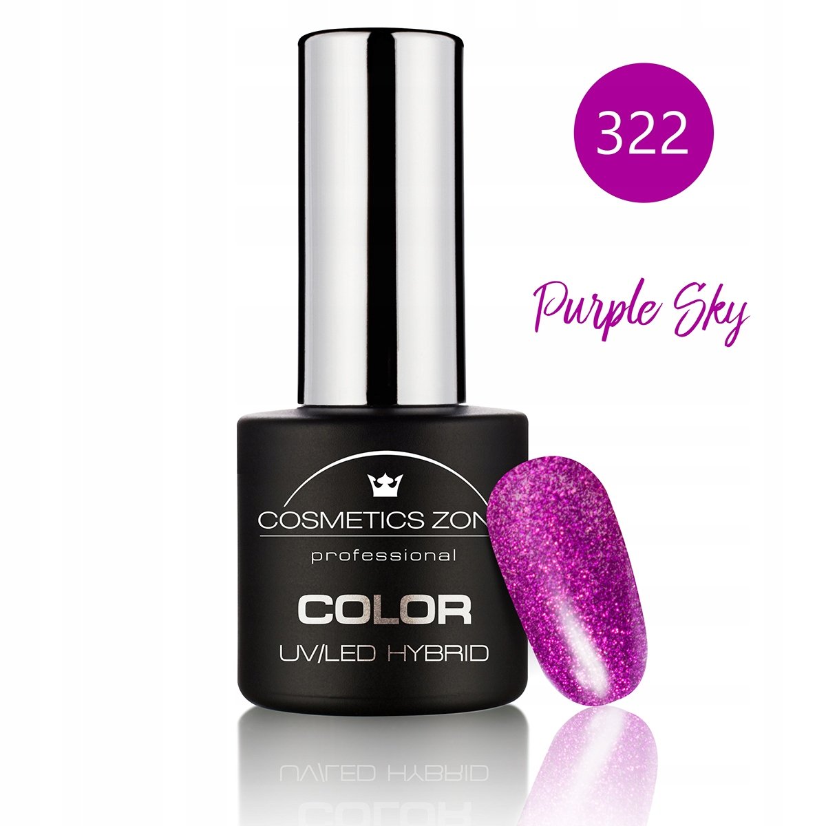 COSMETICS ZONE LAKIER HYBRYDOWY KOLOR 7ML - NR 322 Marka Cosmetics Zone