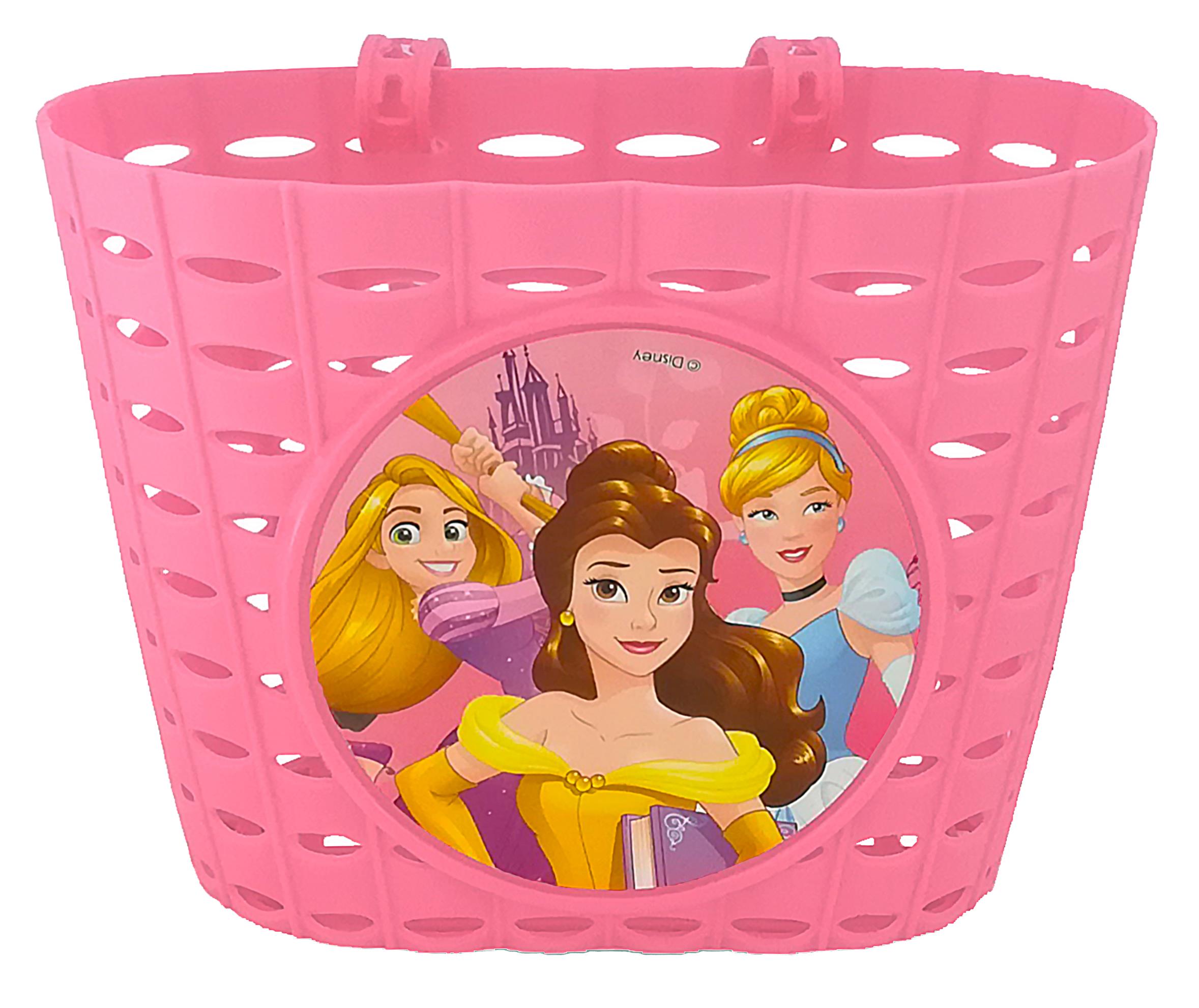 Kosz Przód Plastik Disney Księżniczki Różowy – Idealny dla małych rowerzystów