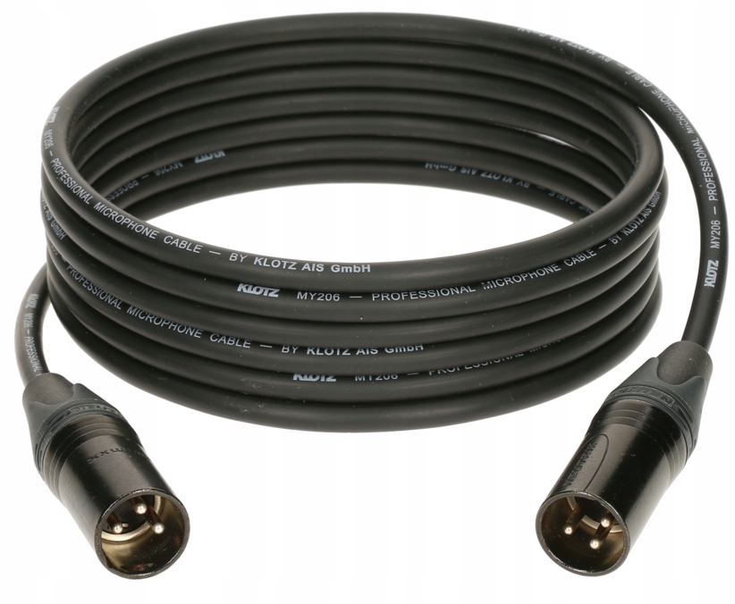 KLOTZ Kabel mikrofonowy adapter XLR 3-pin (wtyk / wtyk) na złączach Neutrik 2m – Profesjonalna jakość dźwięku