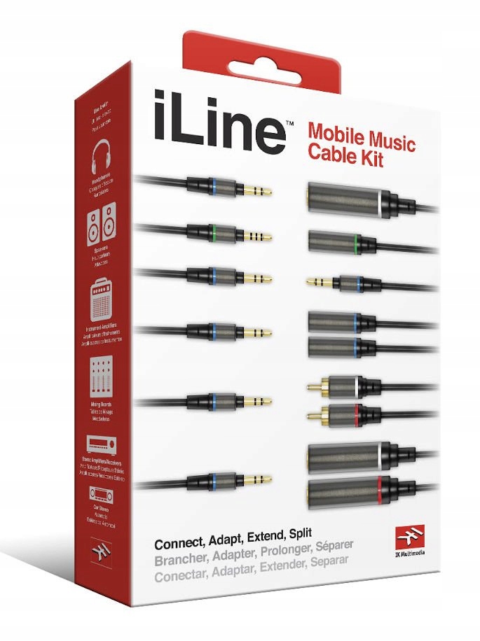 IK iLine Mobile Music Cable KIT – Zestaw 6 kabli audio do mobilnych zastosowań