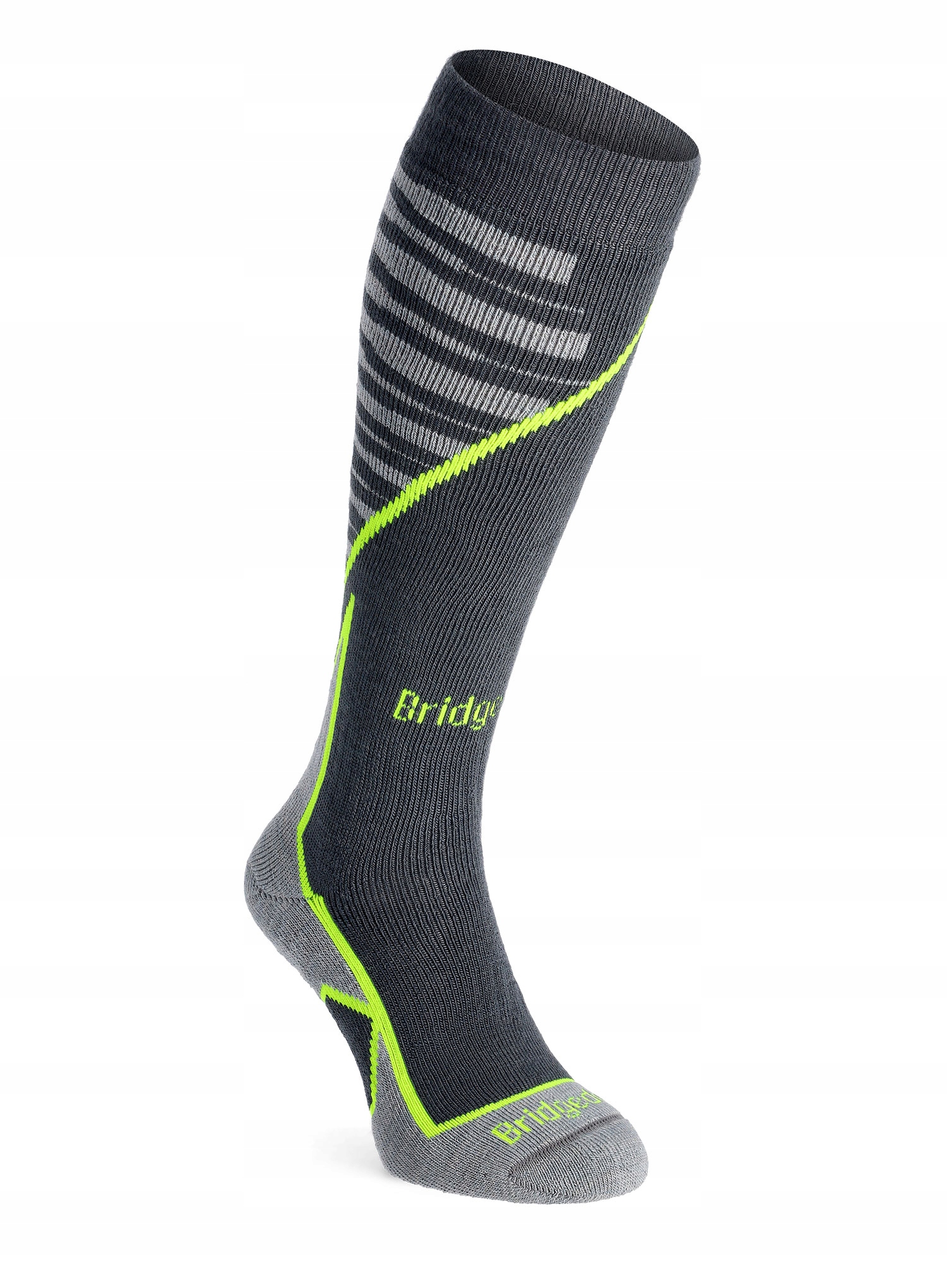 Skarpety narciarskie Bridgedale Ski MW Plus - gunmetal/stone 48 – Komfort i ochrona na stoku