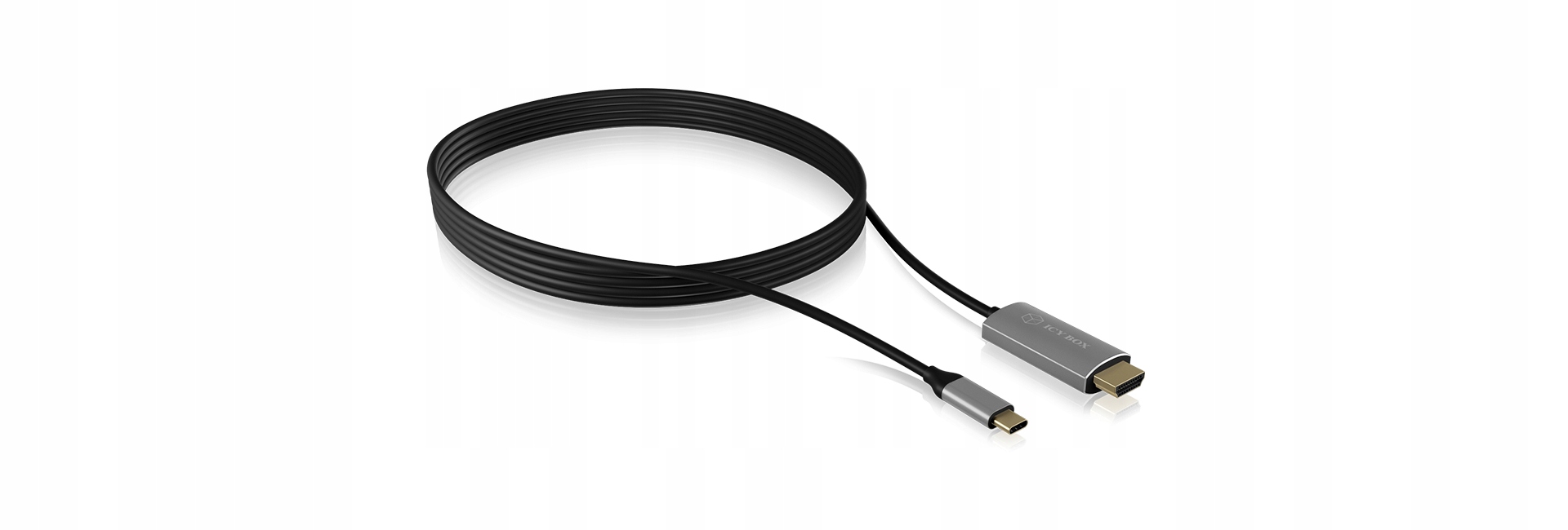 Kabel USB-C - HDMI 1.8 m Srebrny (IB-CB020-C) – Wysoka jakość obrazu w Twoim zasięgu