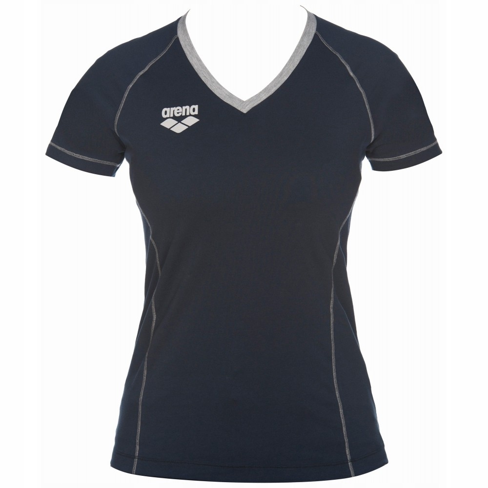 Koszulka damska Arena TL S/S Tee 1D336/70 NAVY – Idealna na trening i codzienne aktywności