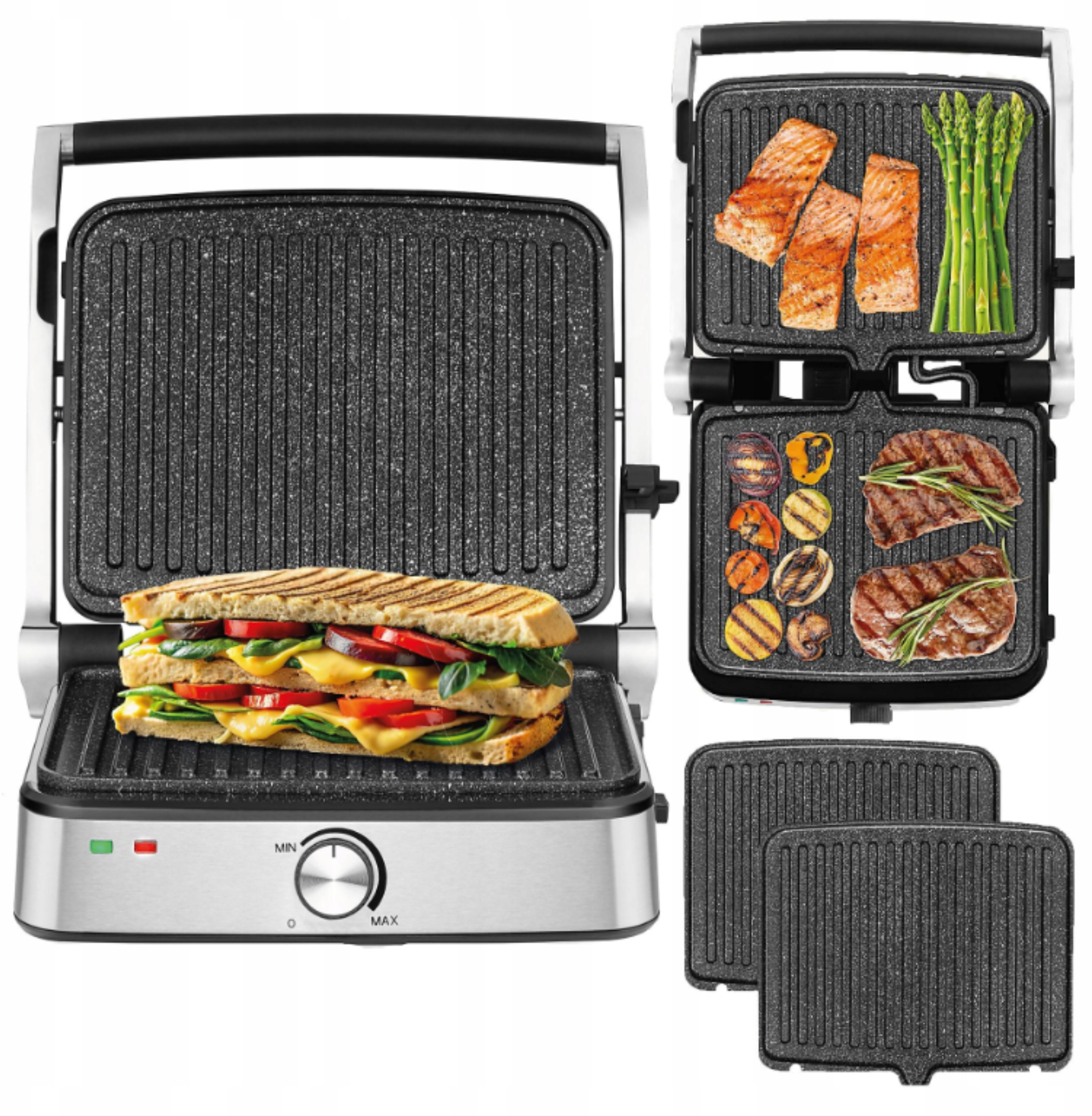 Opcja otwarcia do 180° – Wykorzystanie jako standardowy grill