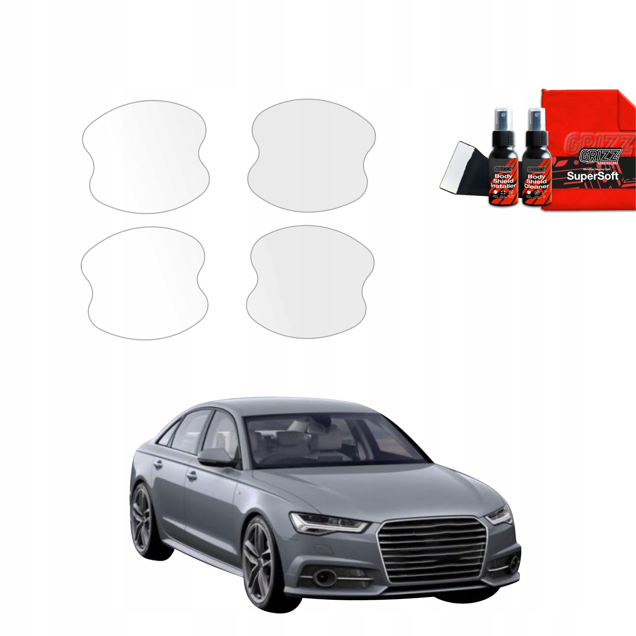 Folia ochronna pod klamki GrizzGlass BodyShield do Audi A6 C7 Sedan (2011-2014) – Idealna ochrona dla Twojego auta