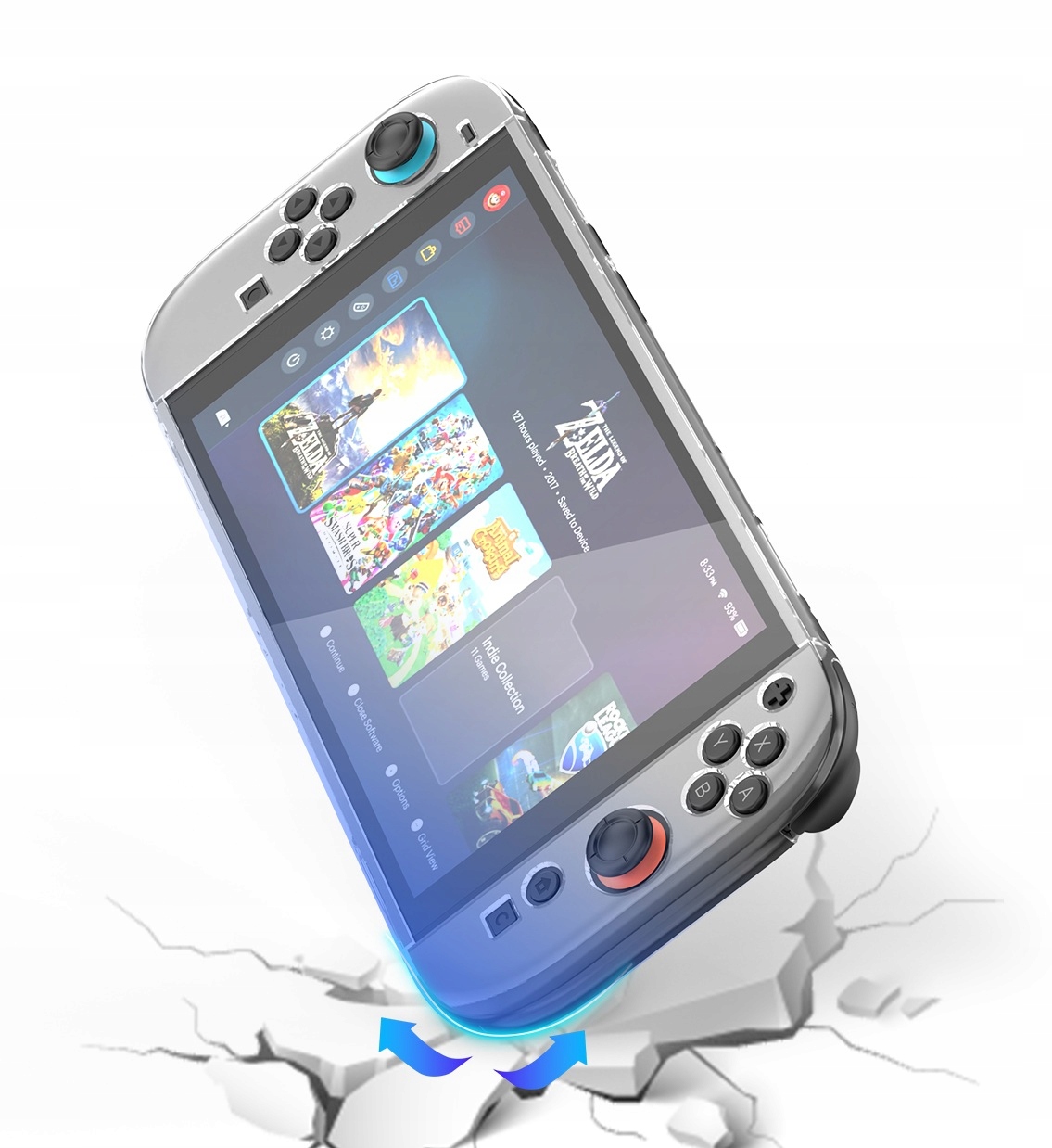 Przezroczysty design podkreślający oryginalny wygląd