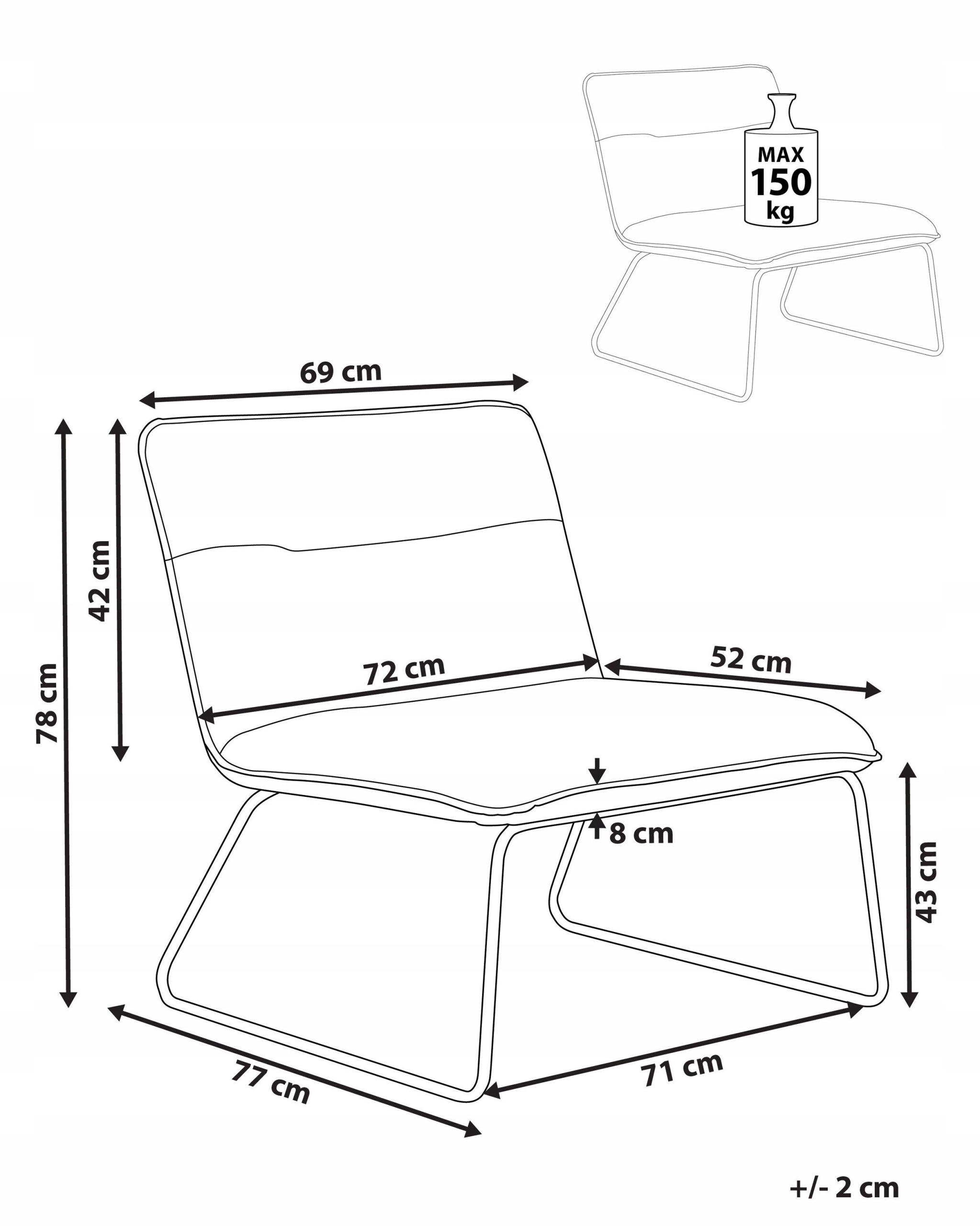 Fotel COTULLA Ekoskóra Jasnobeżowy – Stylowy element Twojego wnętrza