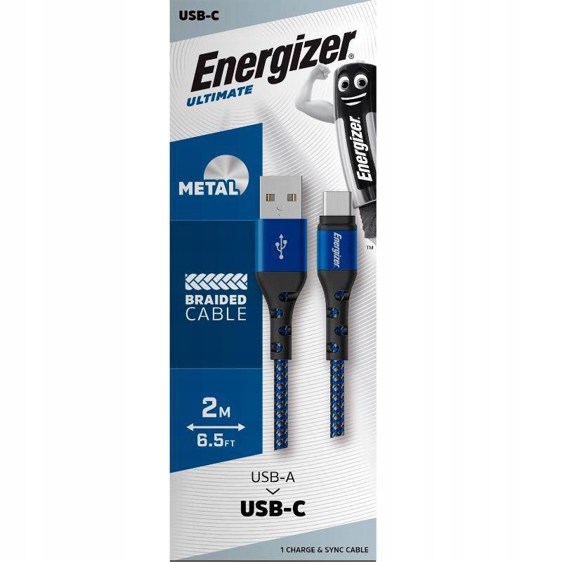 Energizer Ultimate - Kabel połączeniowy USB-A do USB-C 2 m (Niebieski)
